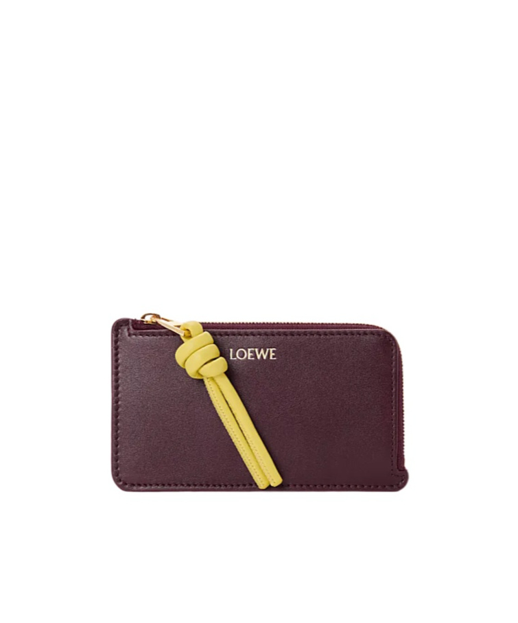 Loewe Knot Coin Cardholder In Shiny Nappa Calfskin
