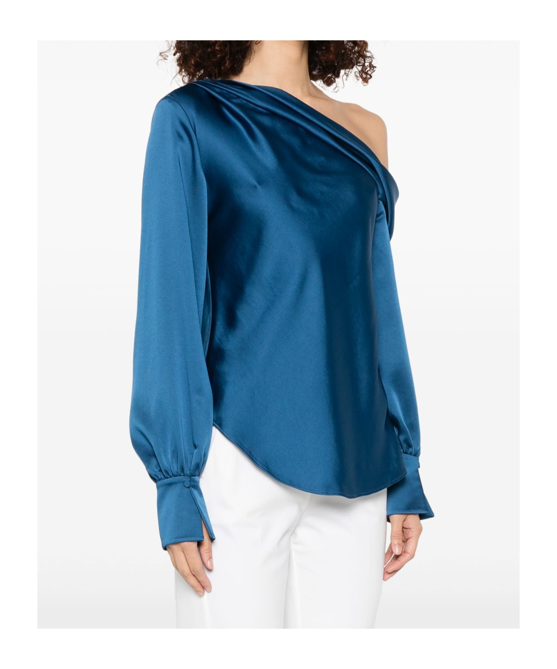 JONATHAN SIMKHAI ONE-SHOULDER BLOUSE