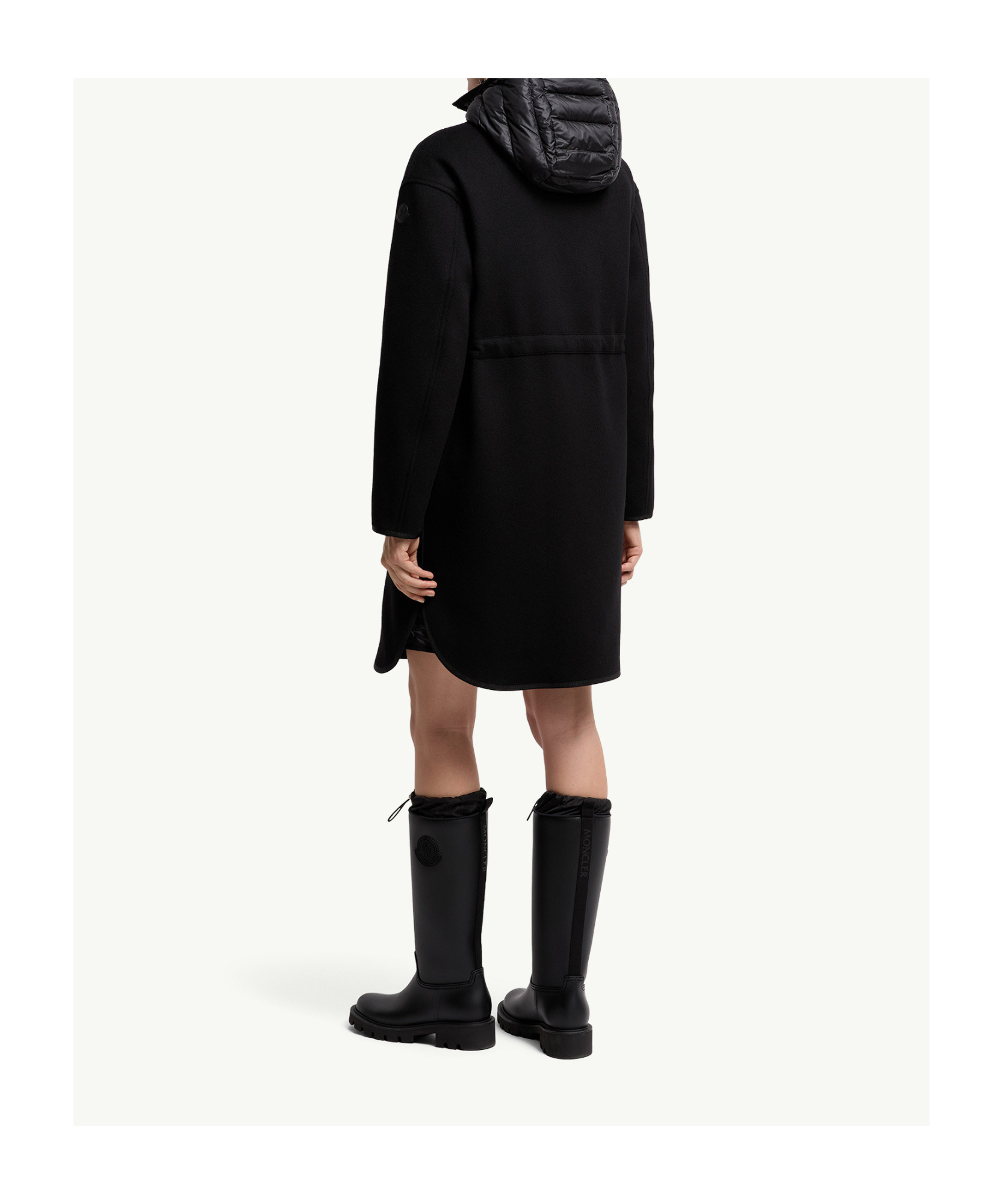 Moncler Doudoune Longue 3-en-1 En Laine Et Cachemire Bonreposse In Black