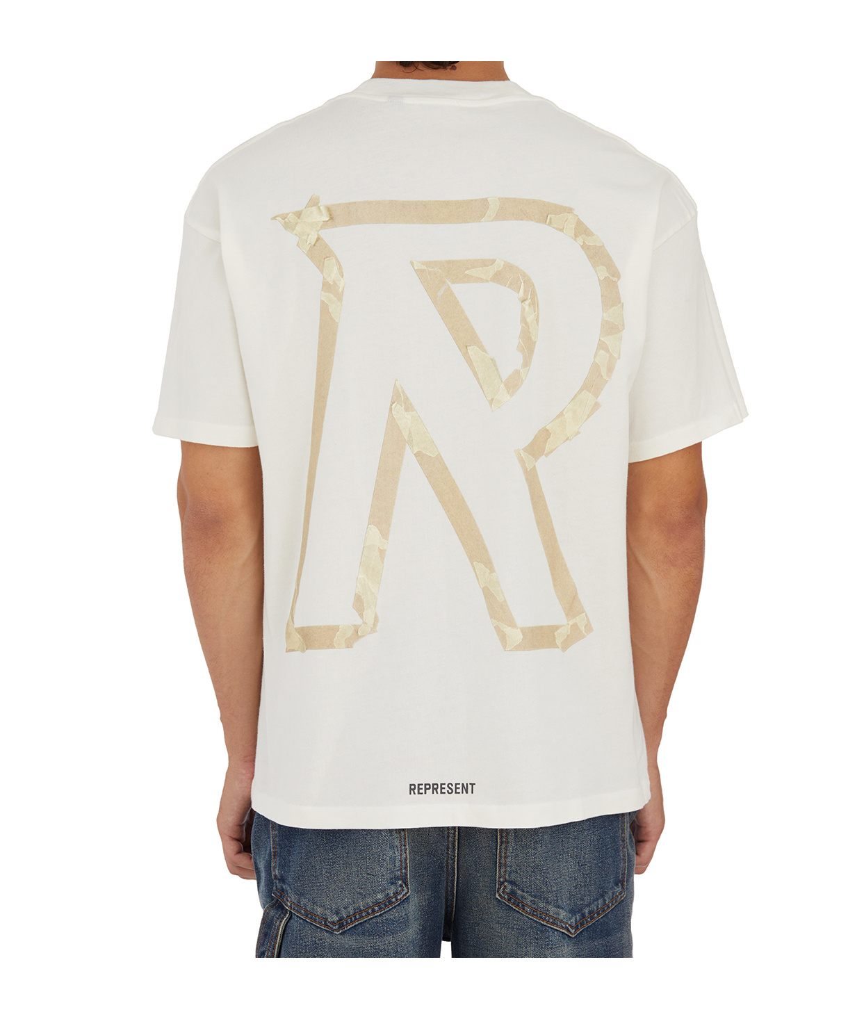 Represent Tape-detail T-shirt In White