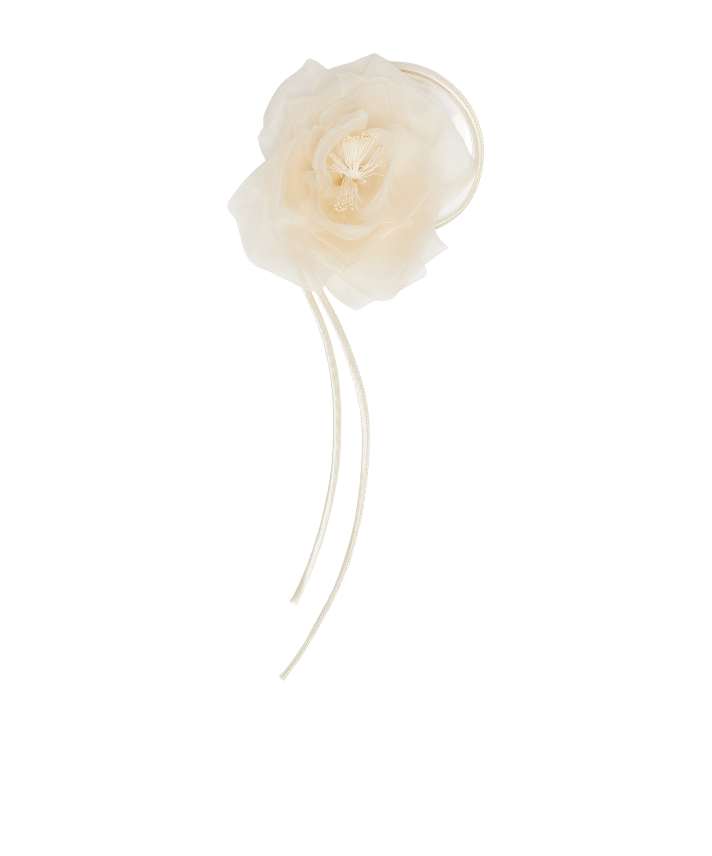 Max Mara Silk Flower Brooch In Yellow
