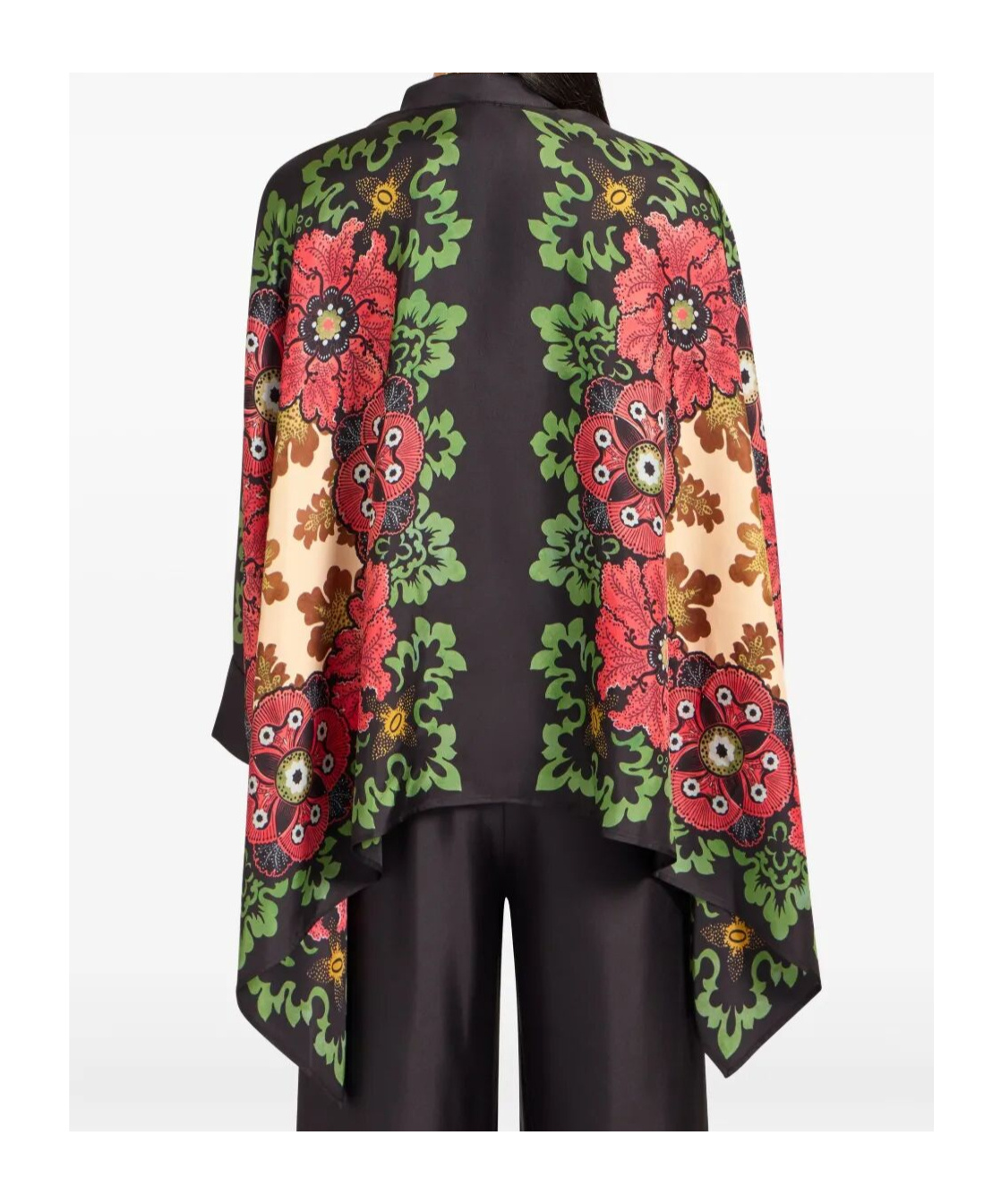 La Doublej La Double J Foulard Floral Silk-twill Shirt In Multi