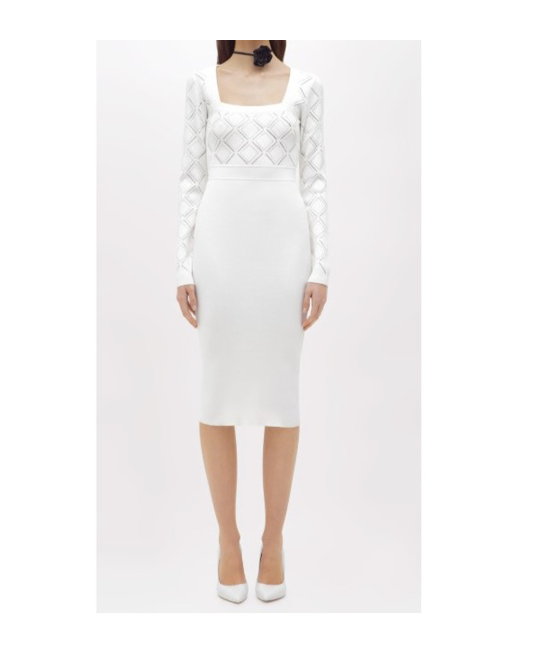 Blugirl Long-sleeved Dress In White