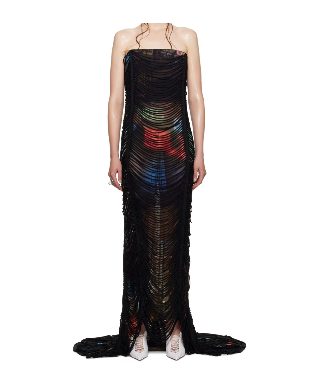Jean Paul Gaultier Paul Gaultier X Shayne Olive Strapless Gown In Black