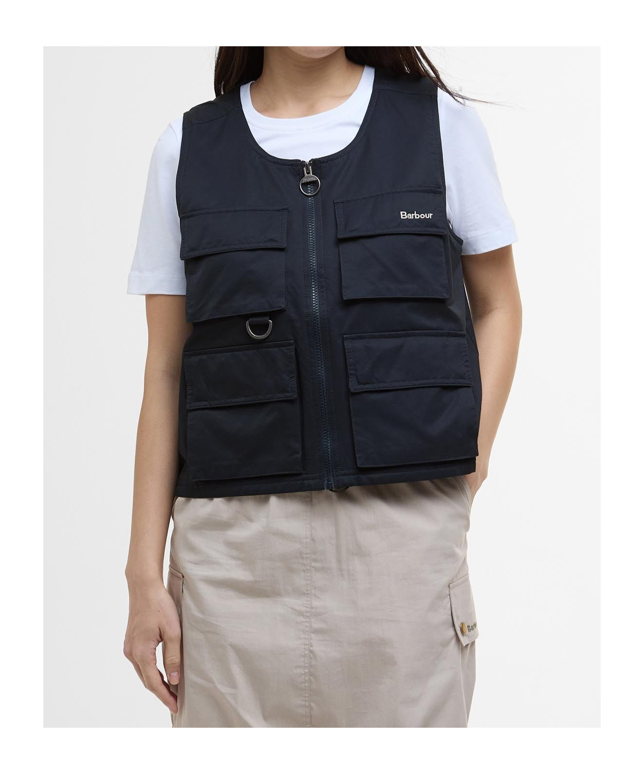 Barbour Waistcoat  Woman Color Blue In Dark Navy Blue/light Sand