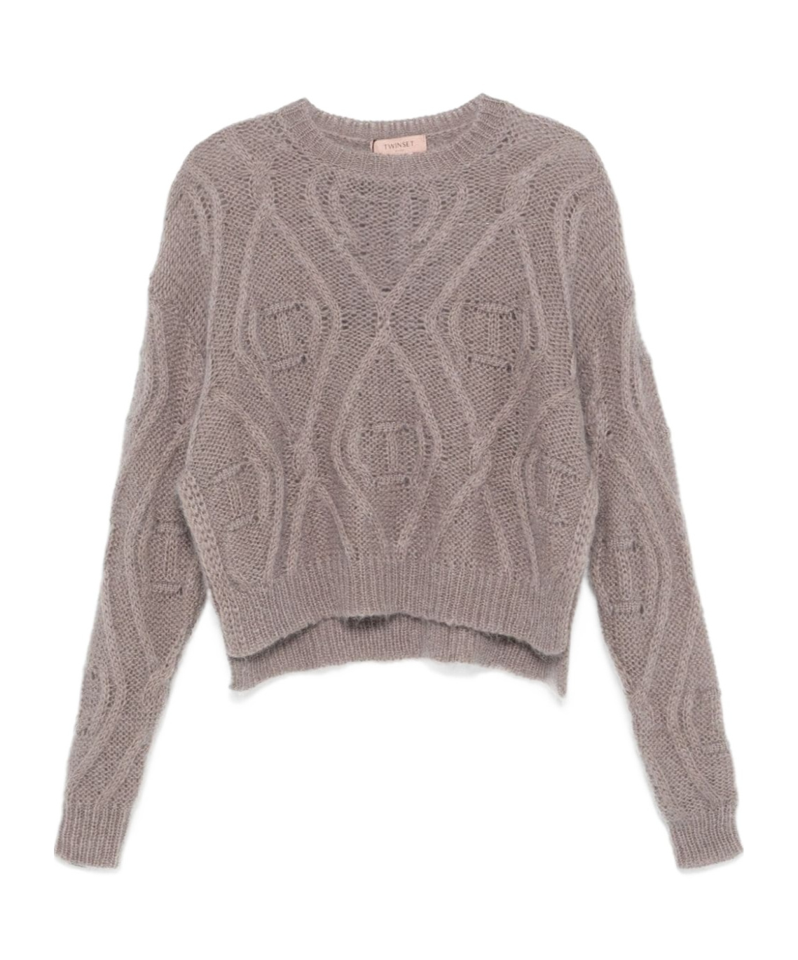 Twinset Logo-embossed Sweater In Gray