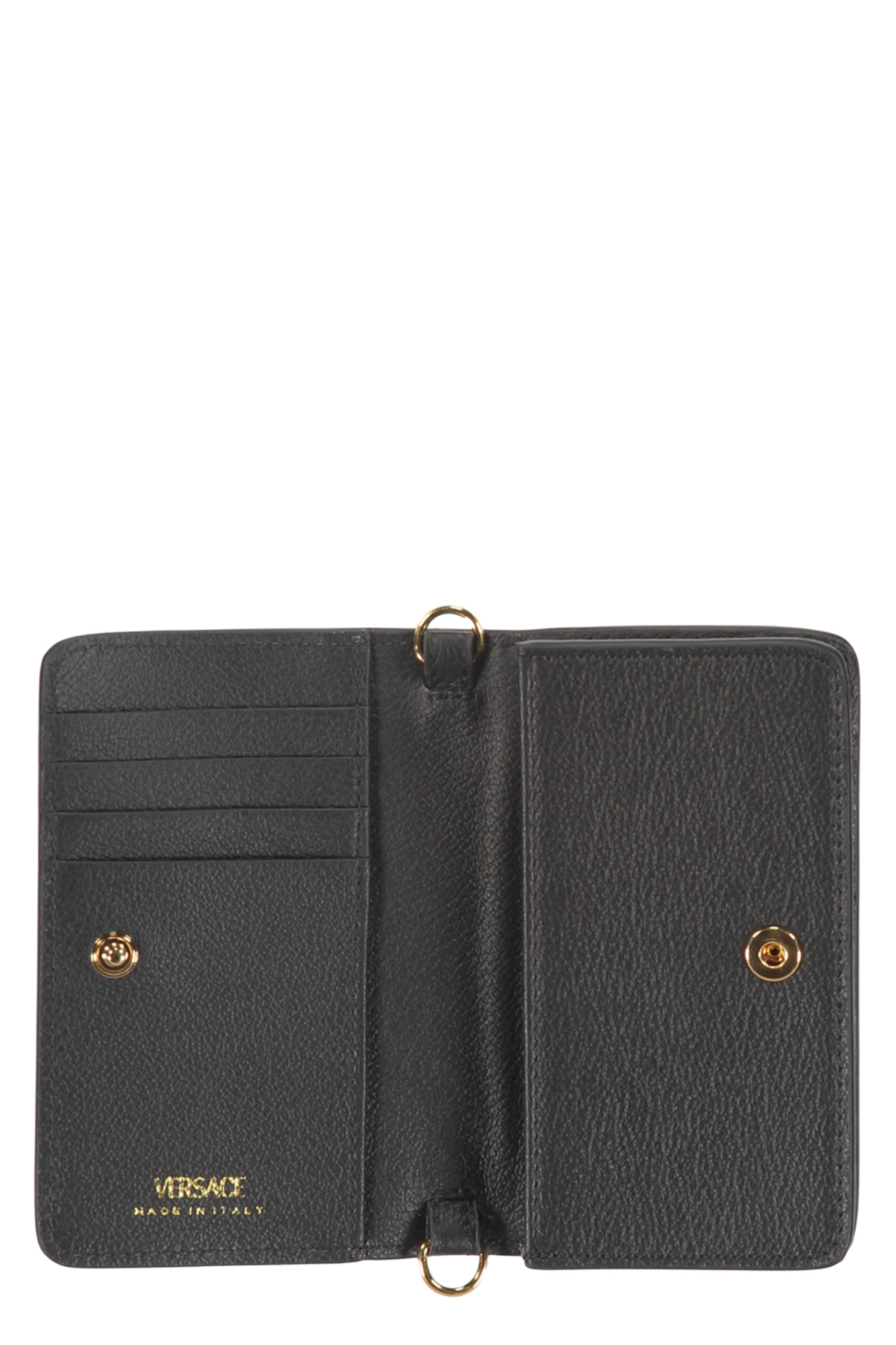 Versace Logo Wallet In Black