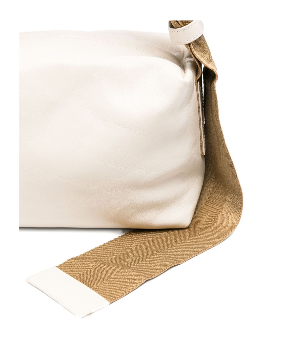 Uma Wang Leather Shoulder Bag In White
