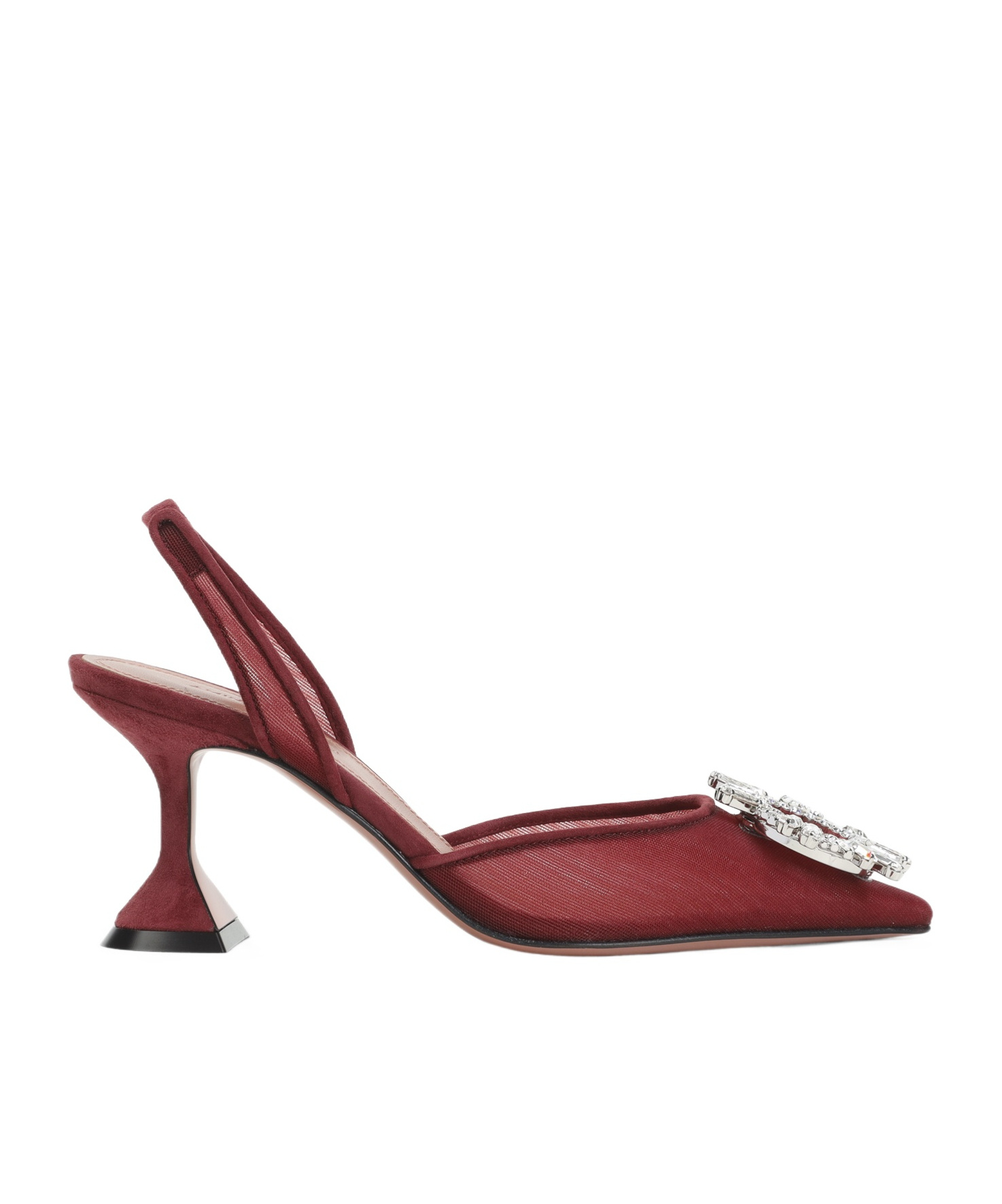 Amina Muaddi Pointed High-heeled Sandals In Brown