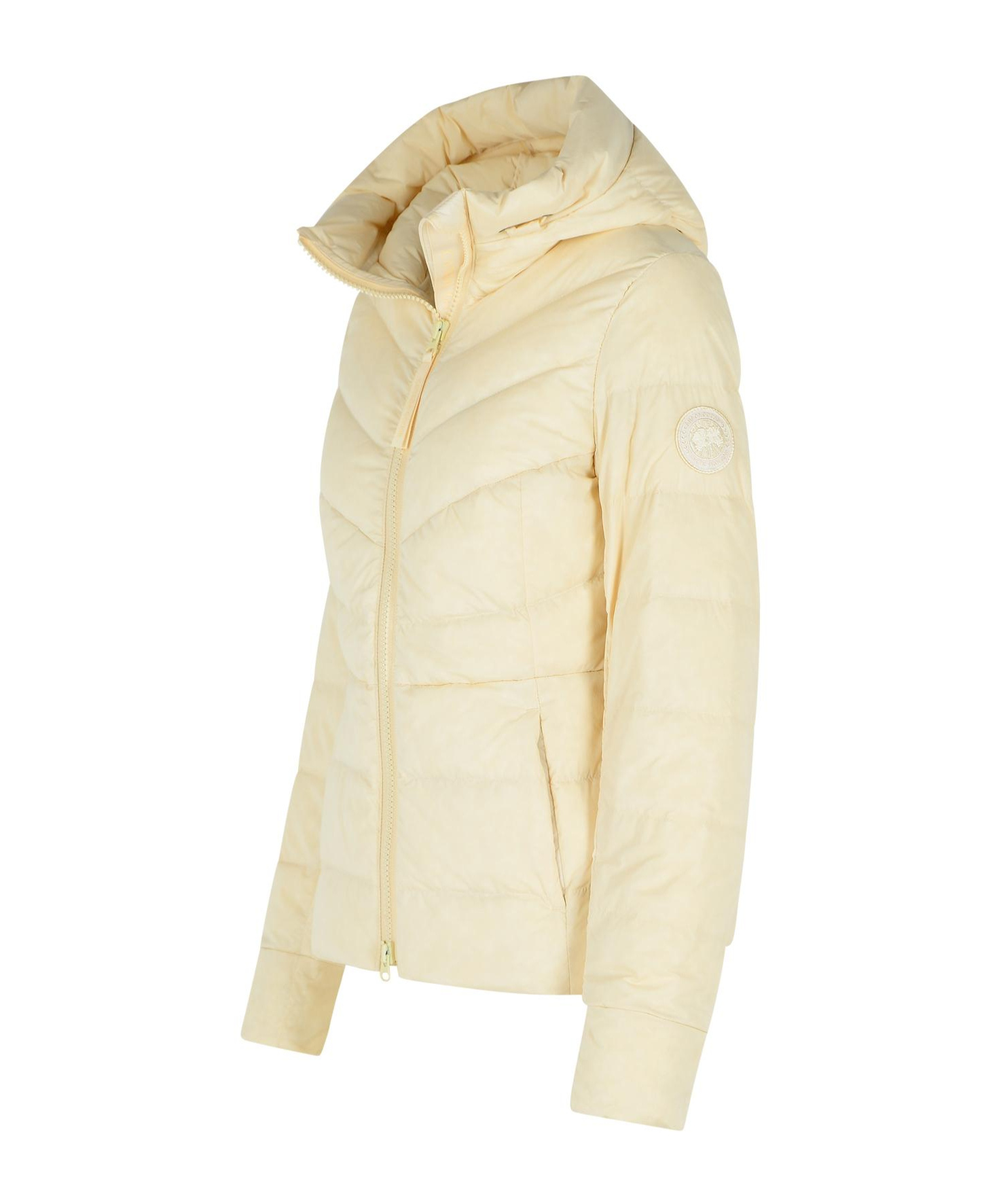 Canada Goose Hooded Long Sleeve Quilted Jacket In Neutral