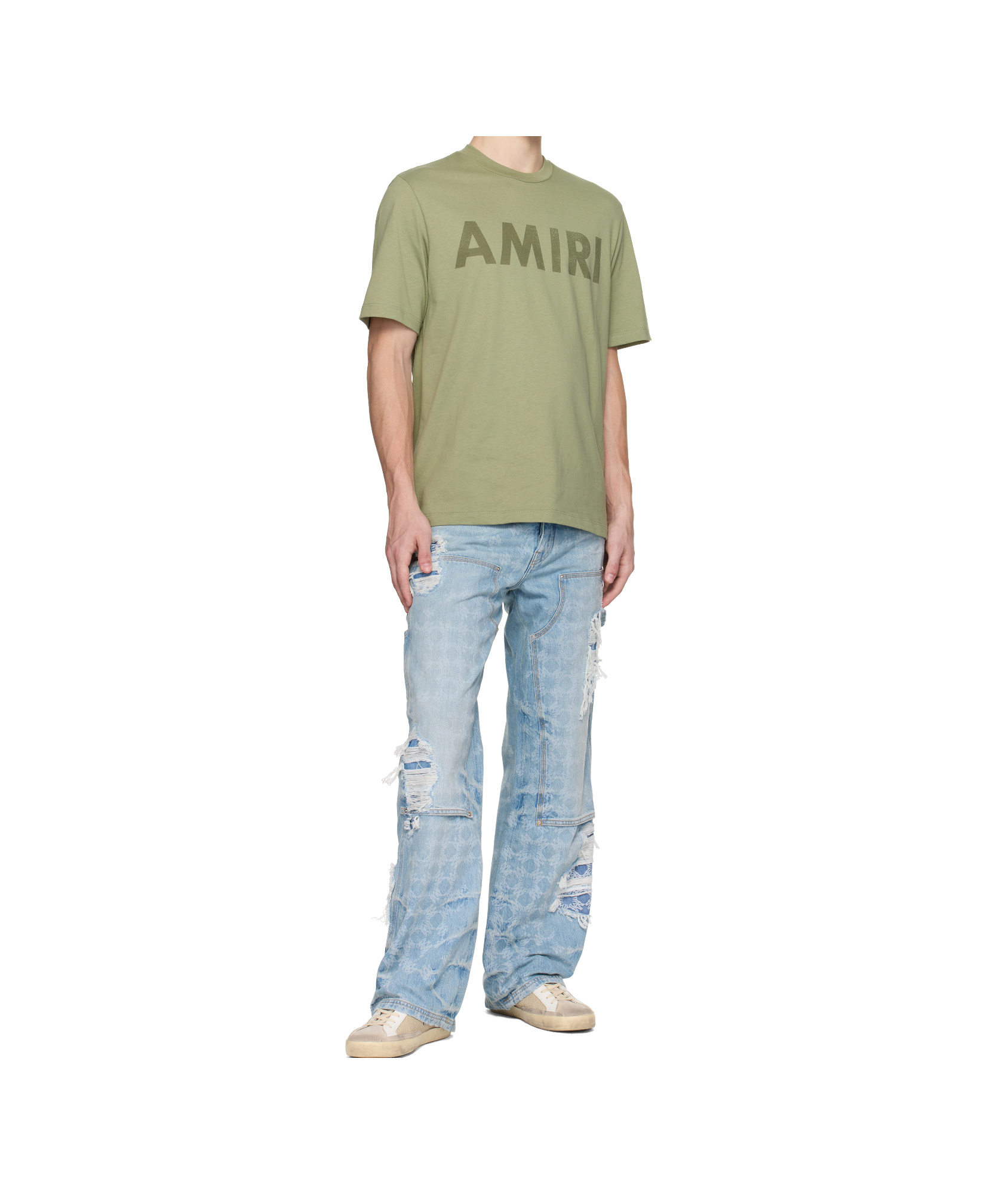 Amiri Stencil T-shirt In Green