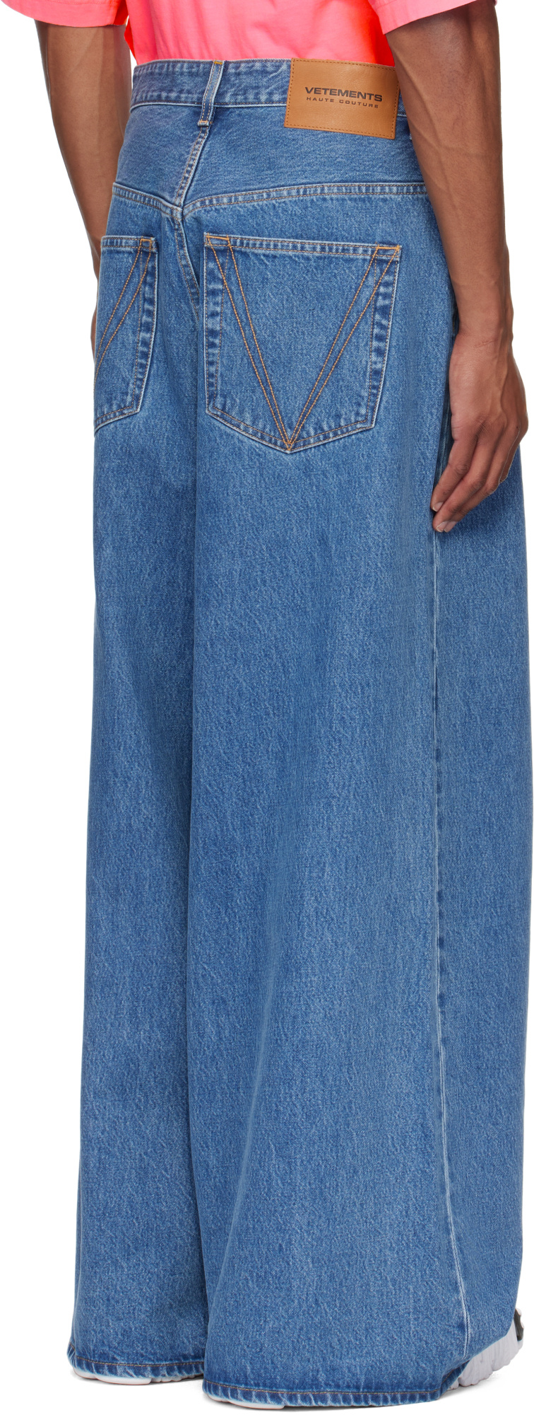 Vetements Blue Oversized Baggy Jeans In Blue