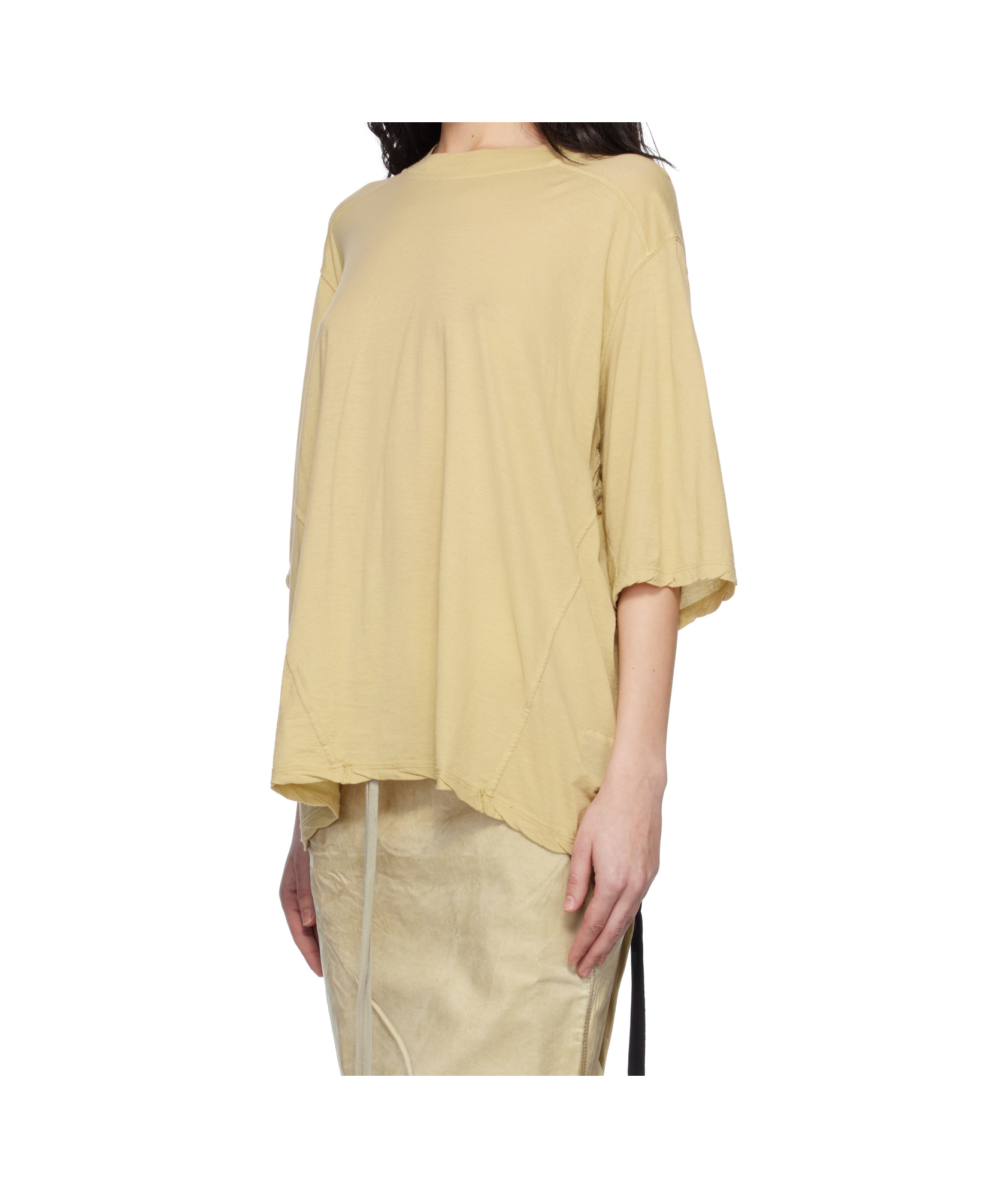 Rick Owens Drkshdw Beige Hollywood Walrus T-shirt In Nude