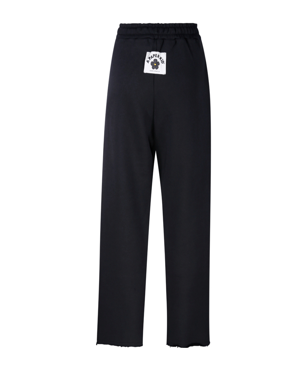 A Paper Kid Elastic Waist Sweatpants In Black