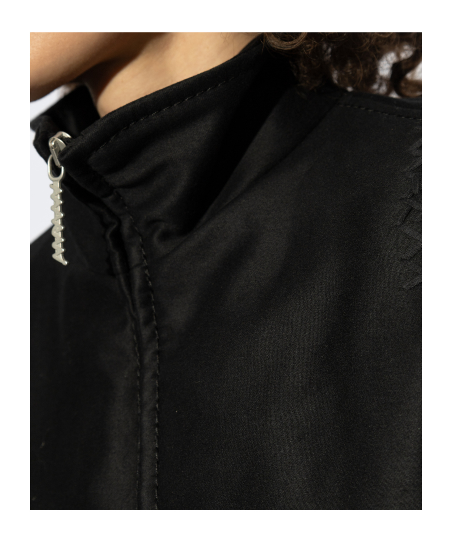 Marni Glove-sleeves Cotton Bomber Jacket In Black