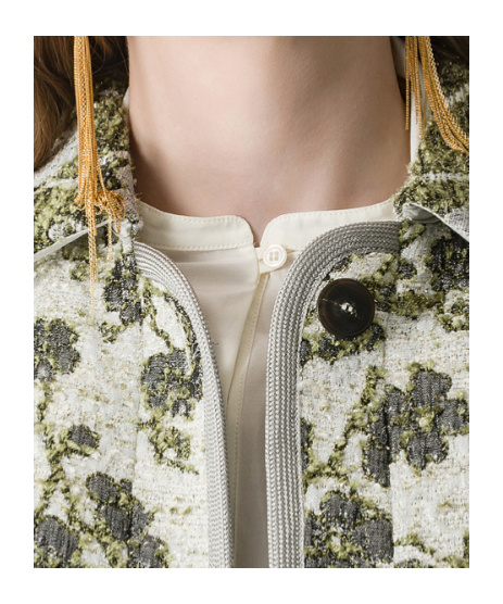 Forte Forte Jacquard La Lune En Fleur Jacket In Green