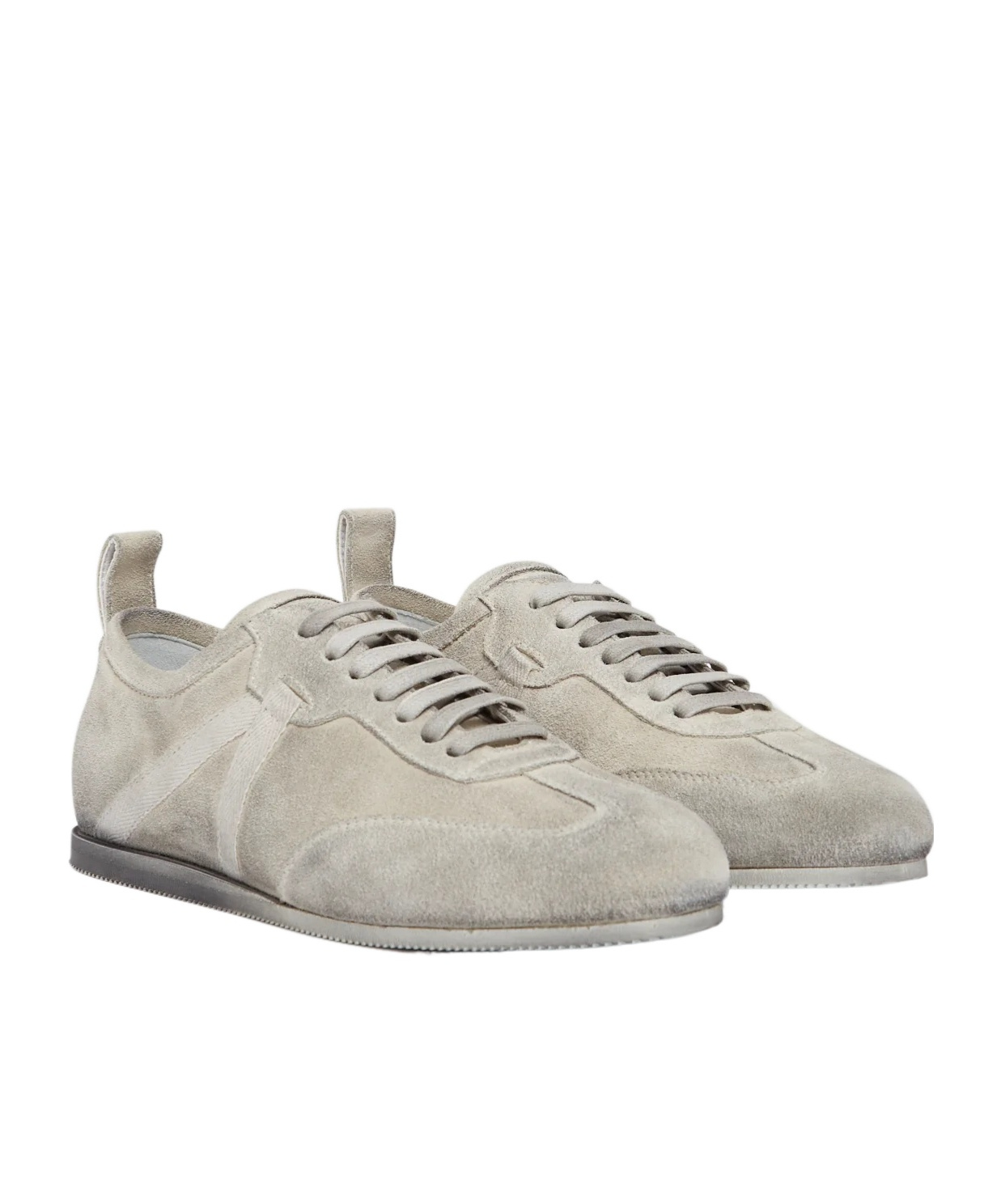 Ann Demeulemeester Siru Low-top Boxing Sneakers In Gray