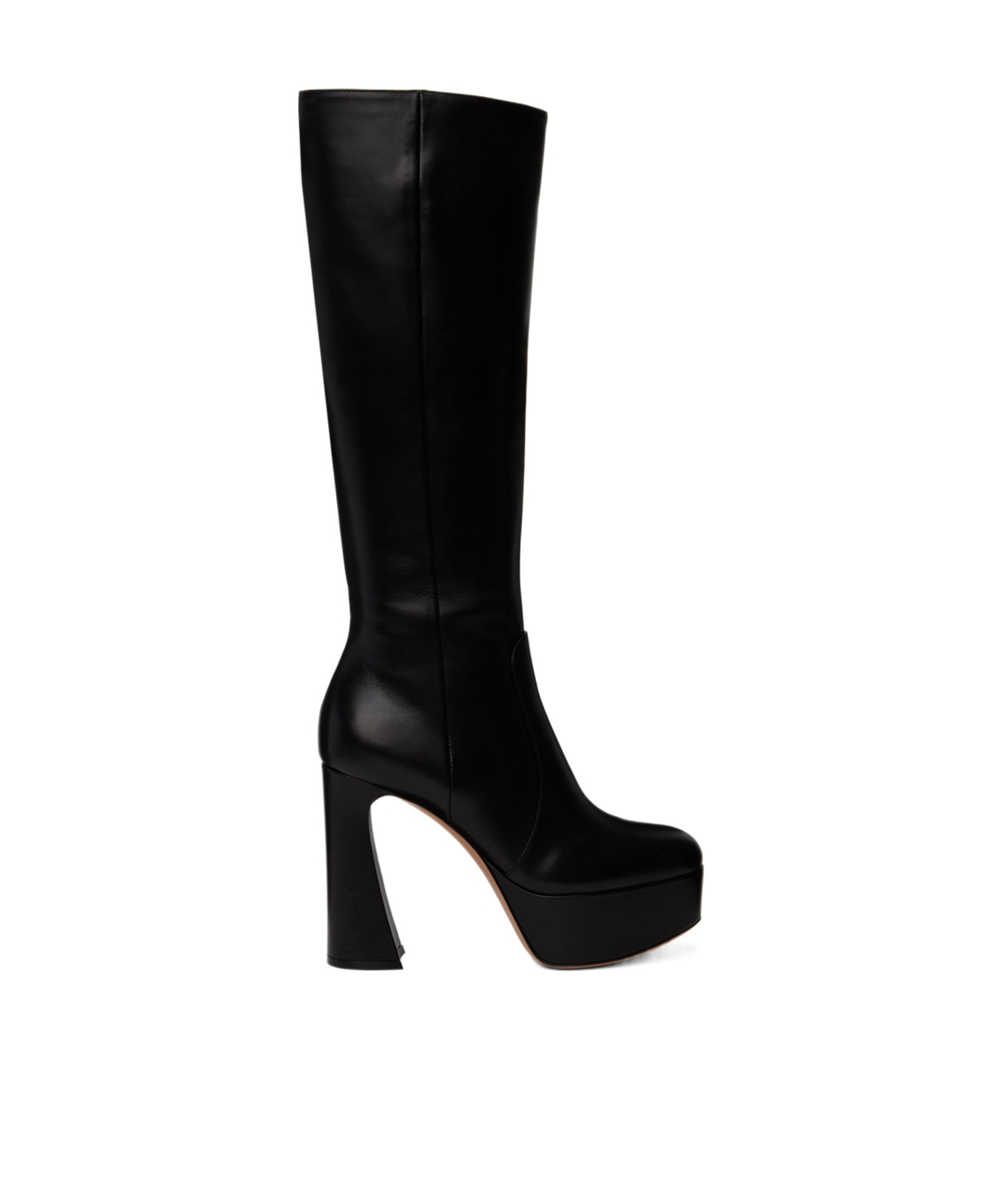Shop Gianvito Rossi Thick And High-heeled Boots With Thick Soles In Black