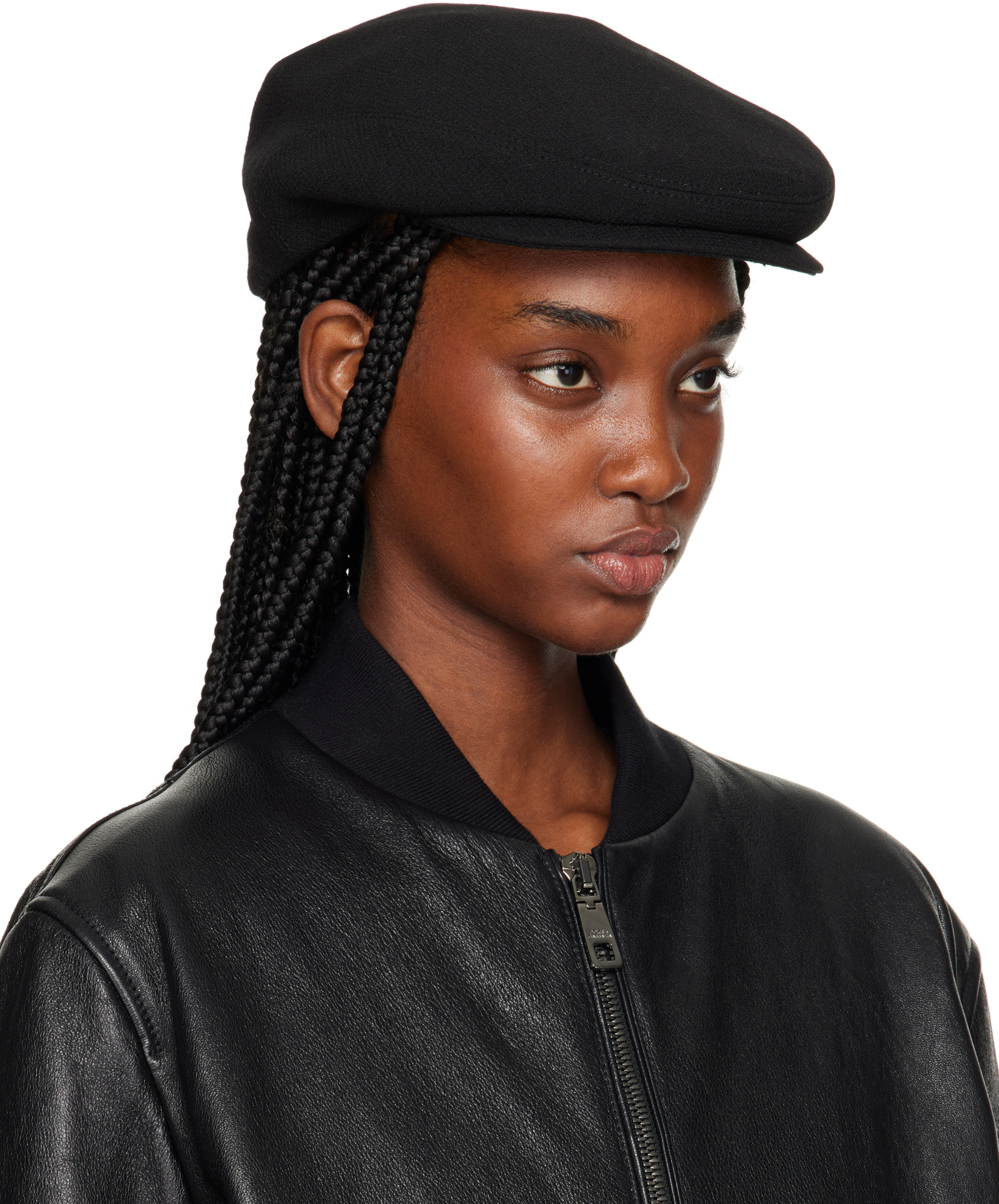 Dolce & Gabbana Crepe Flat Hat In Black