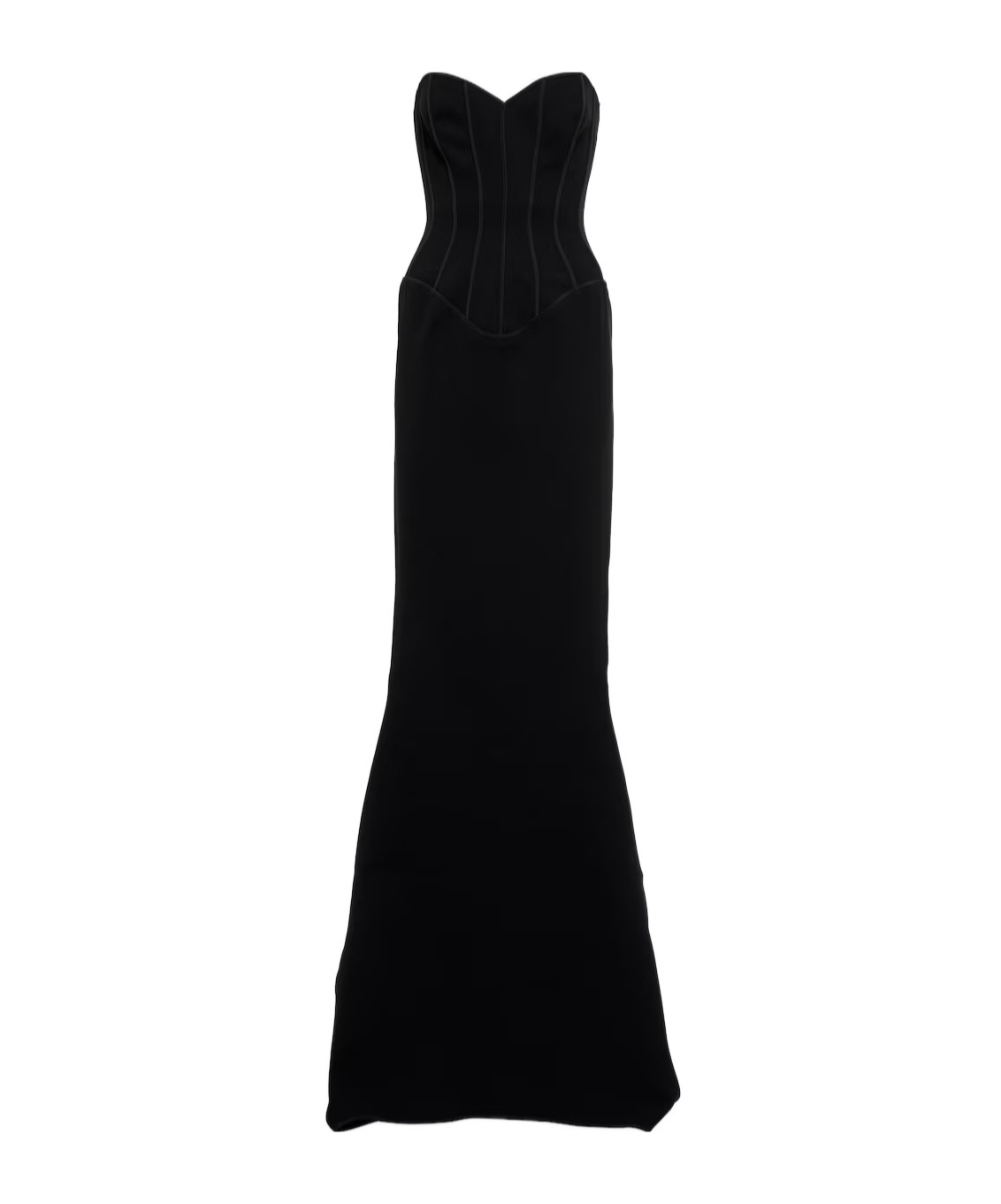Maticevski An Ode Bustier Crêpe Gown In Black