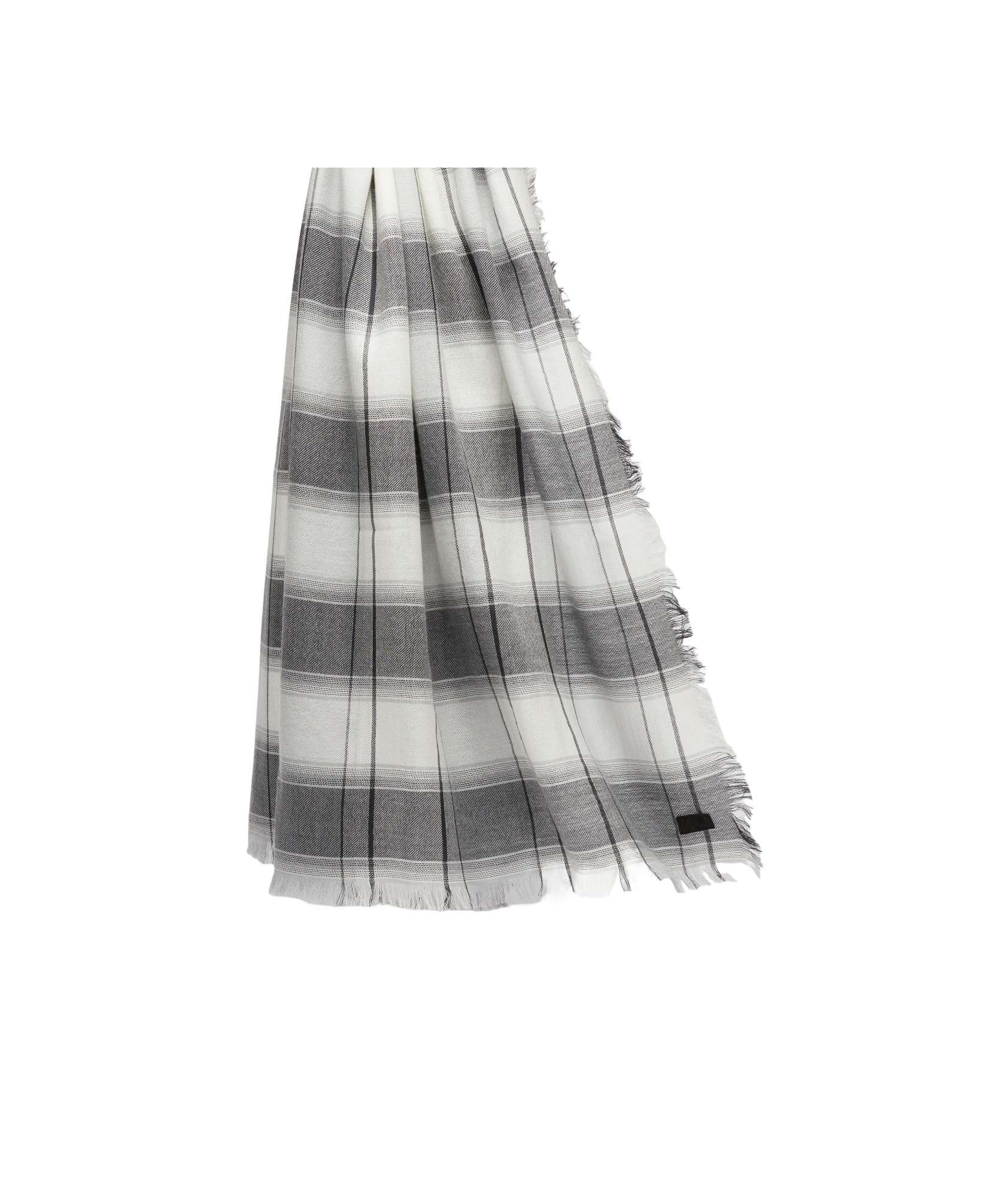 Weekend Max Mara Plaid Scarf In Gray