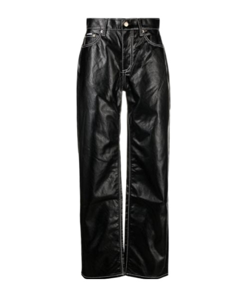 Eytys Black Benz Faux-leather Jeans In Black