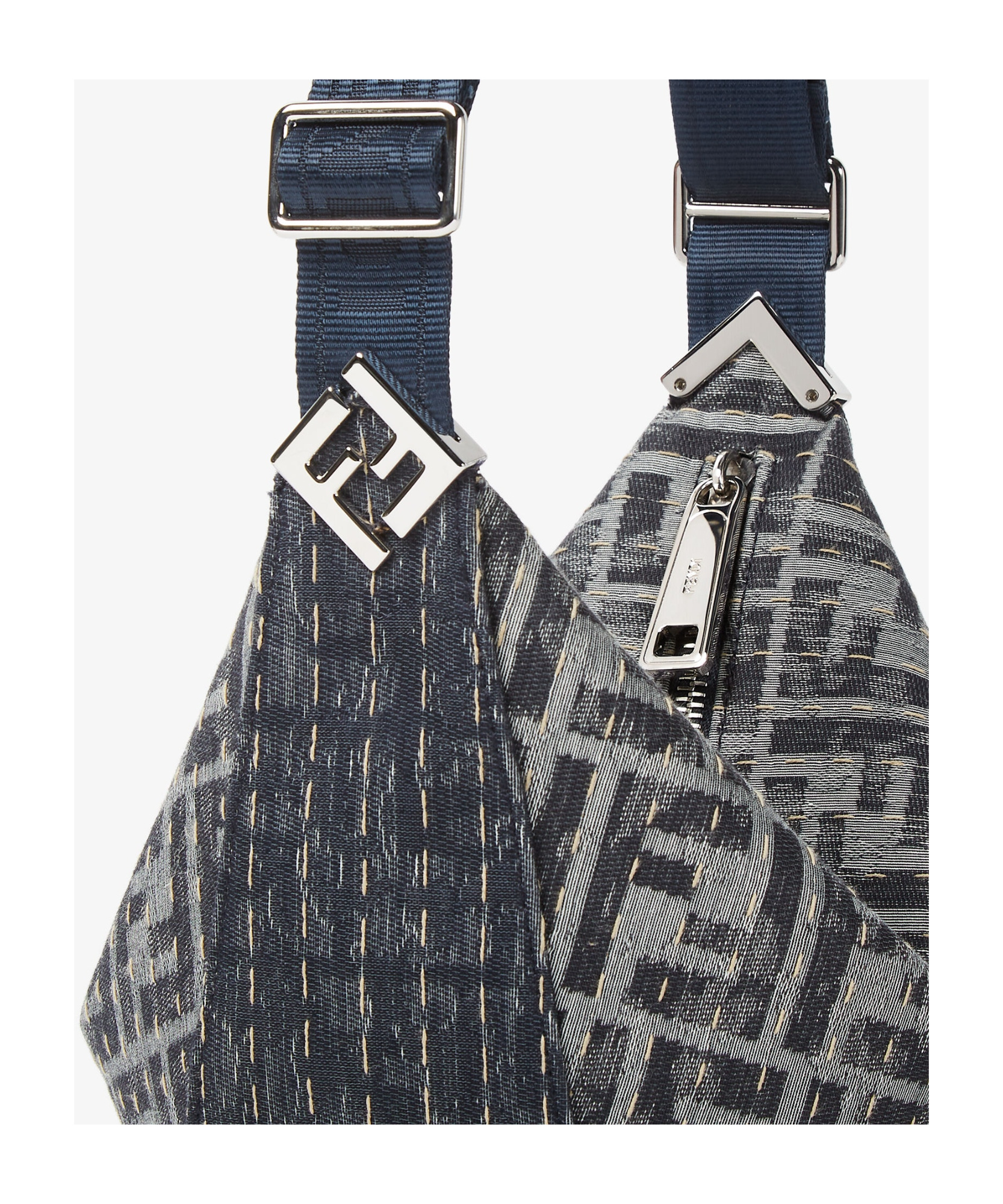 Fendi Ff Melon Small Shoulder Bag In Black