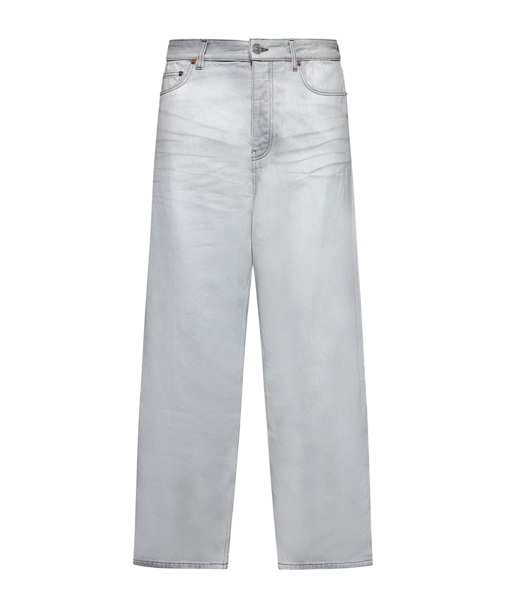 Balenciaga Wide-leg Jeans In Gray