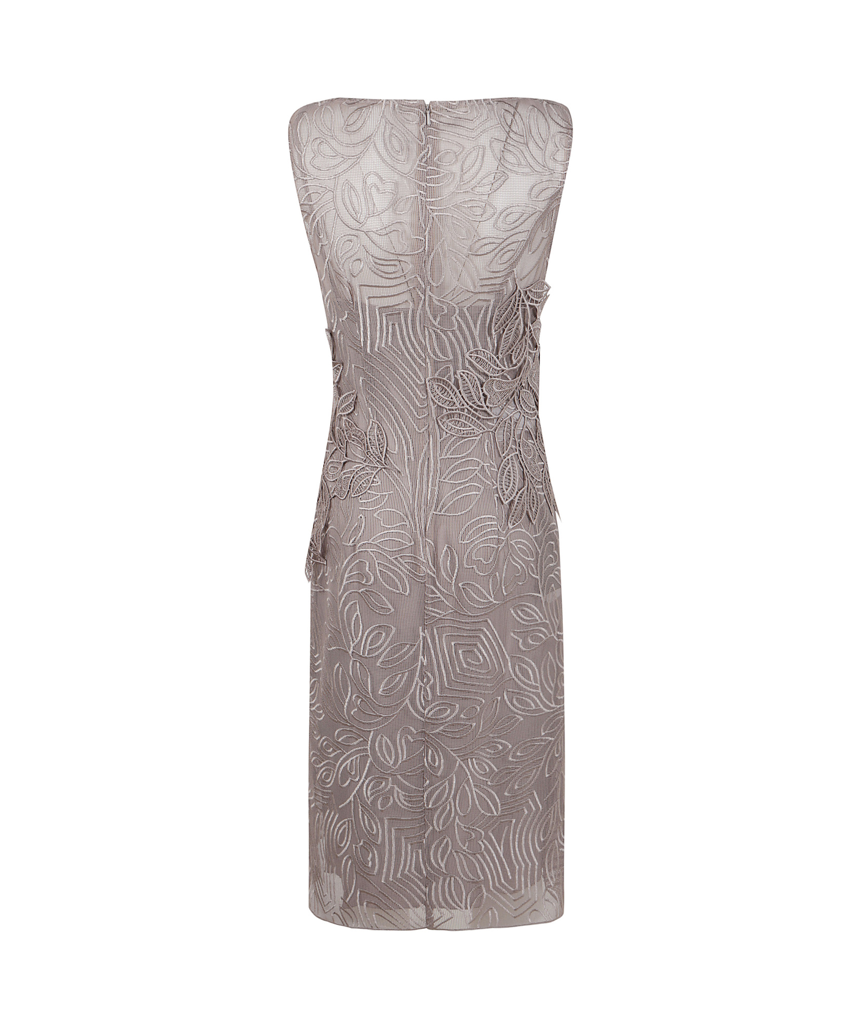 Alberta Ferretti Alberta Ferreti Macrame Foliage Midi Dress In Gray