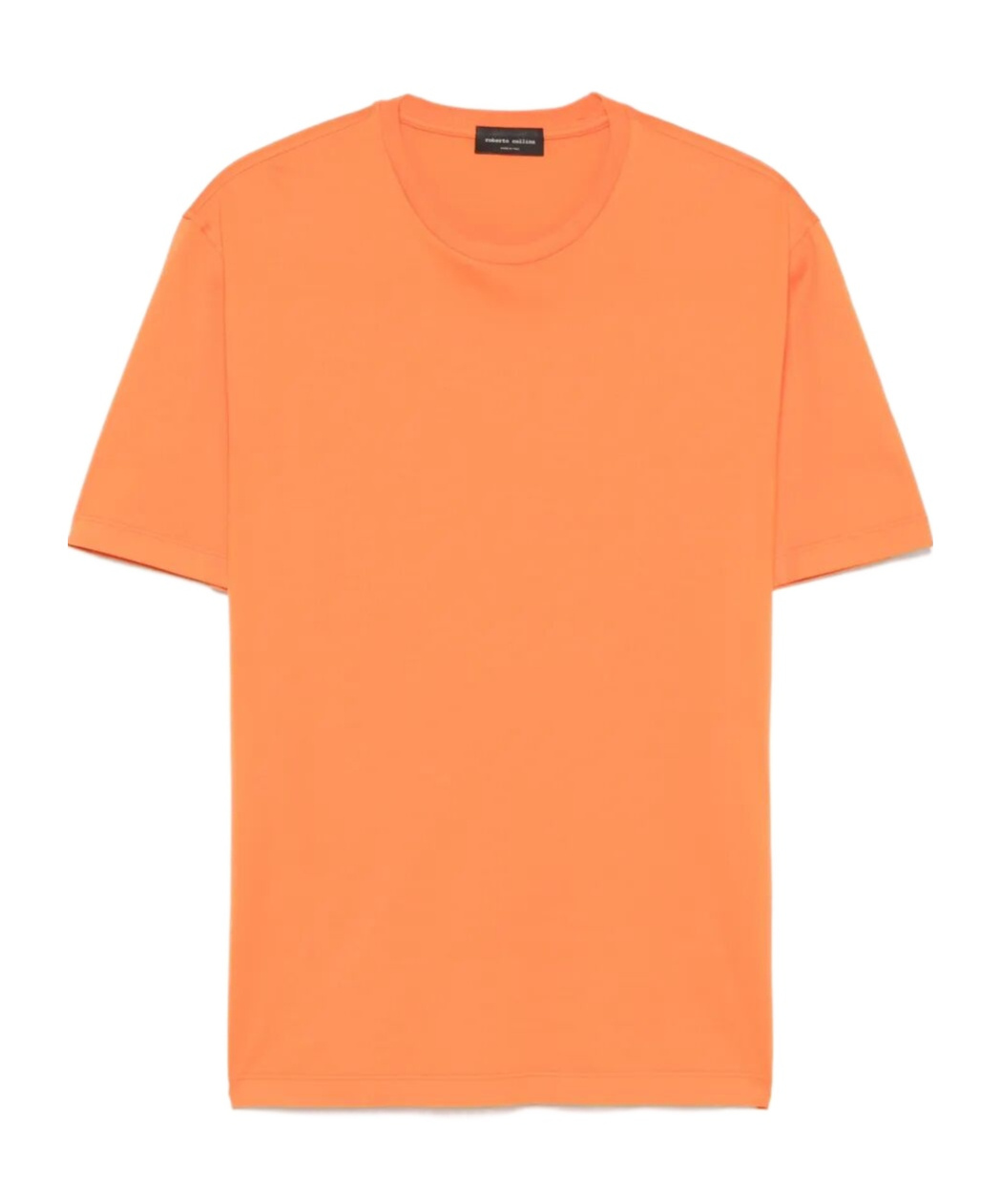 Roberto Collina Crew Neck Cotton T-shirt Clothing In Arancione