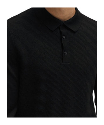 HUGO BOSS COLLARLESS VIRGIN WOOL-BLEND TOP