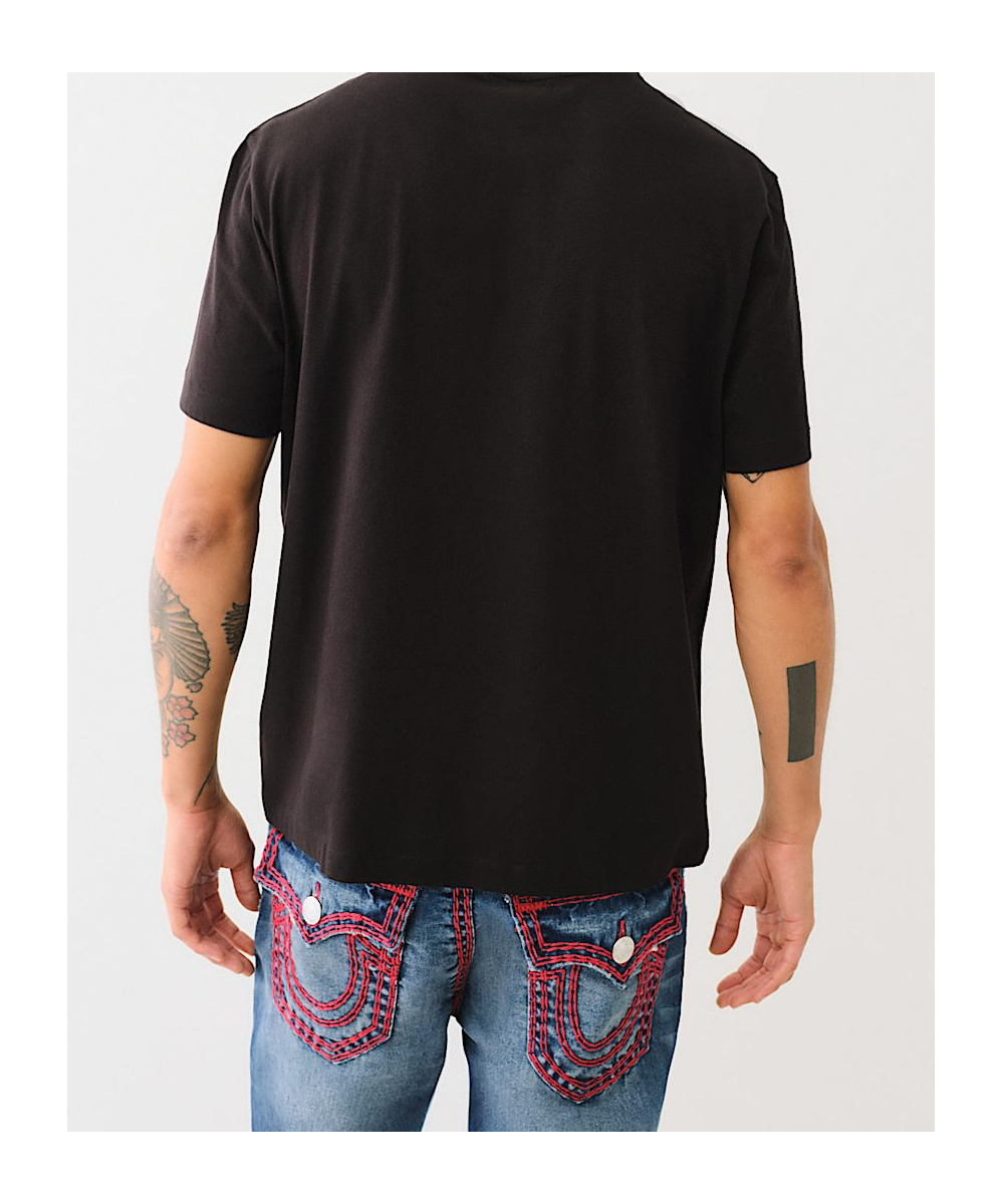 True Religion Buddha High Density Tee In Black