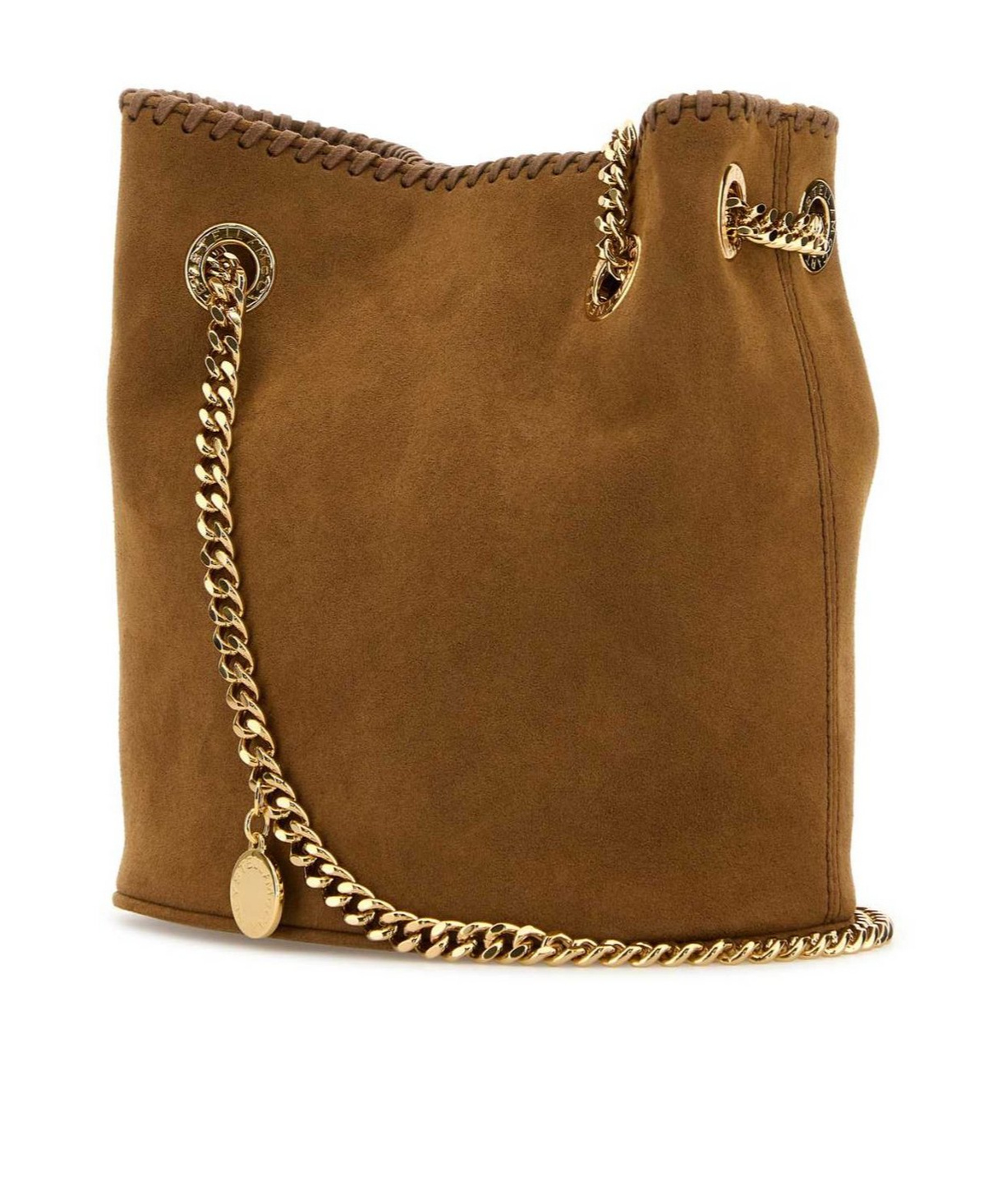 Stella Mccartney Biscuit Alter Suede Bucket Bag In Brown