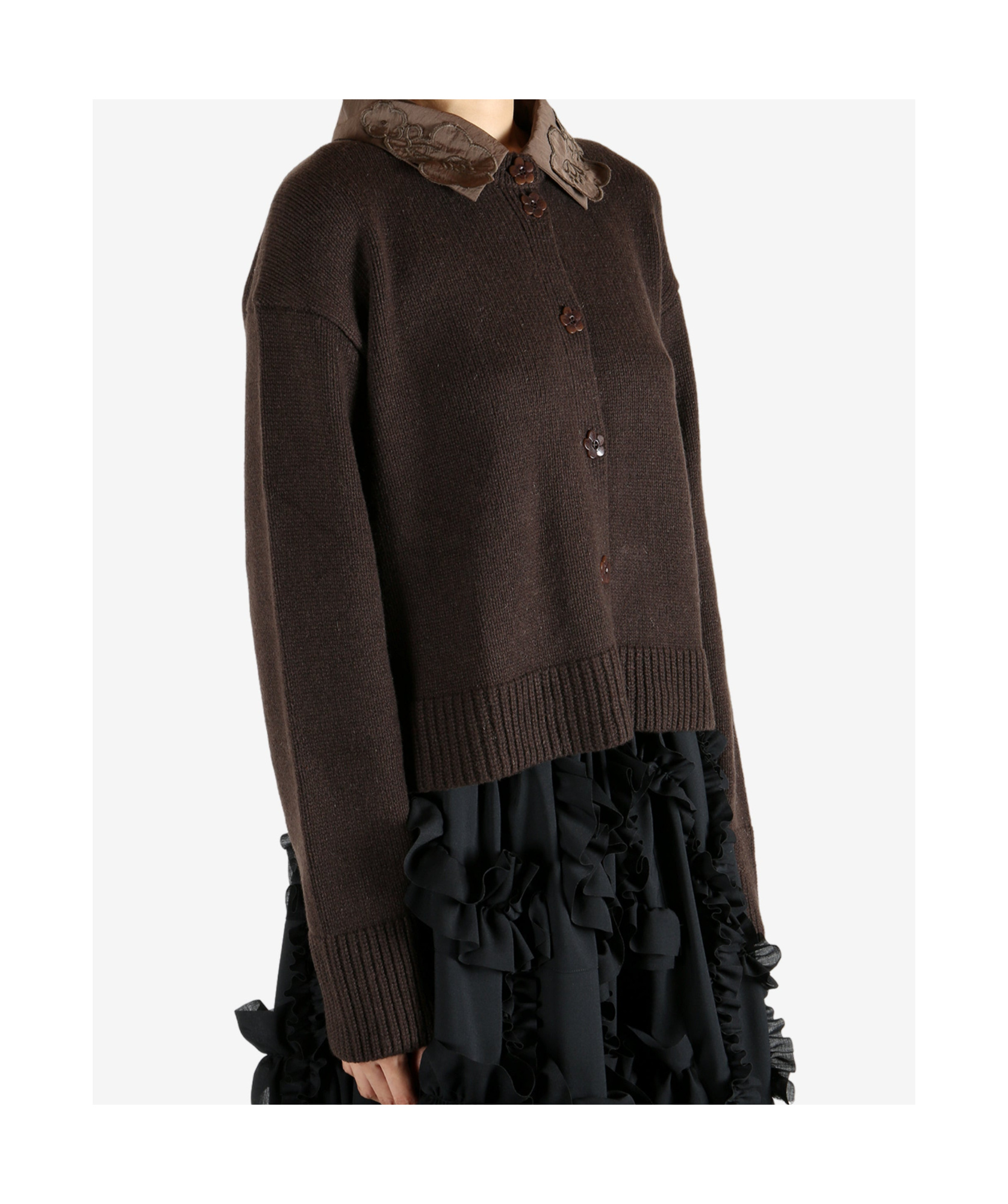 Cecilie Bahnsen Long-sleeved Sweater In Brown