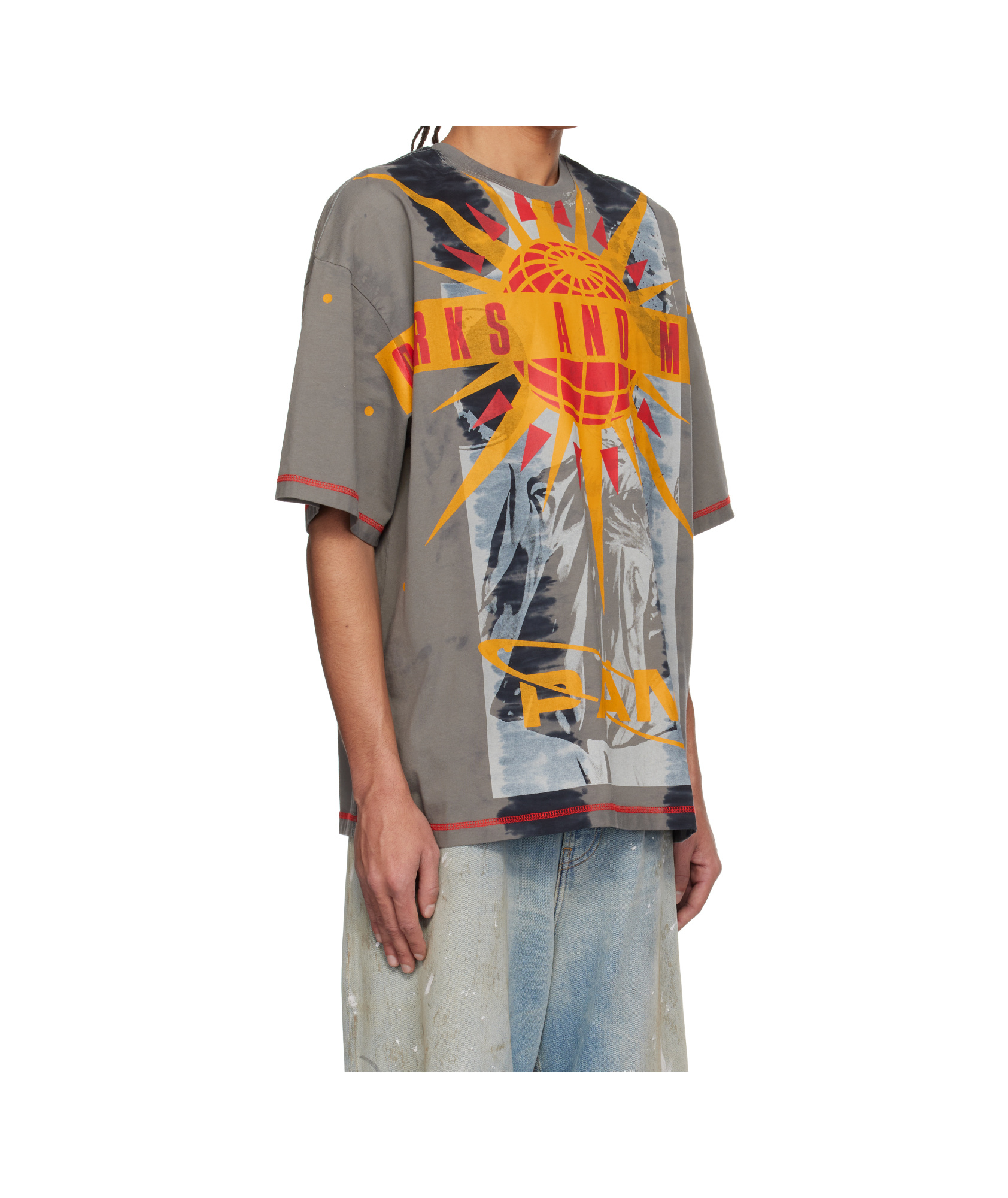 Perks And Mini Gray Sphere 360 T-shirt In Gray