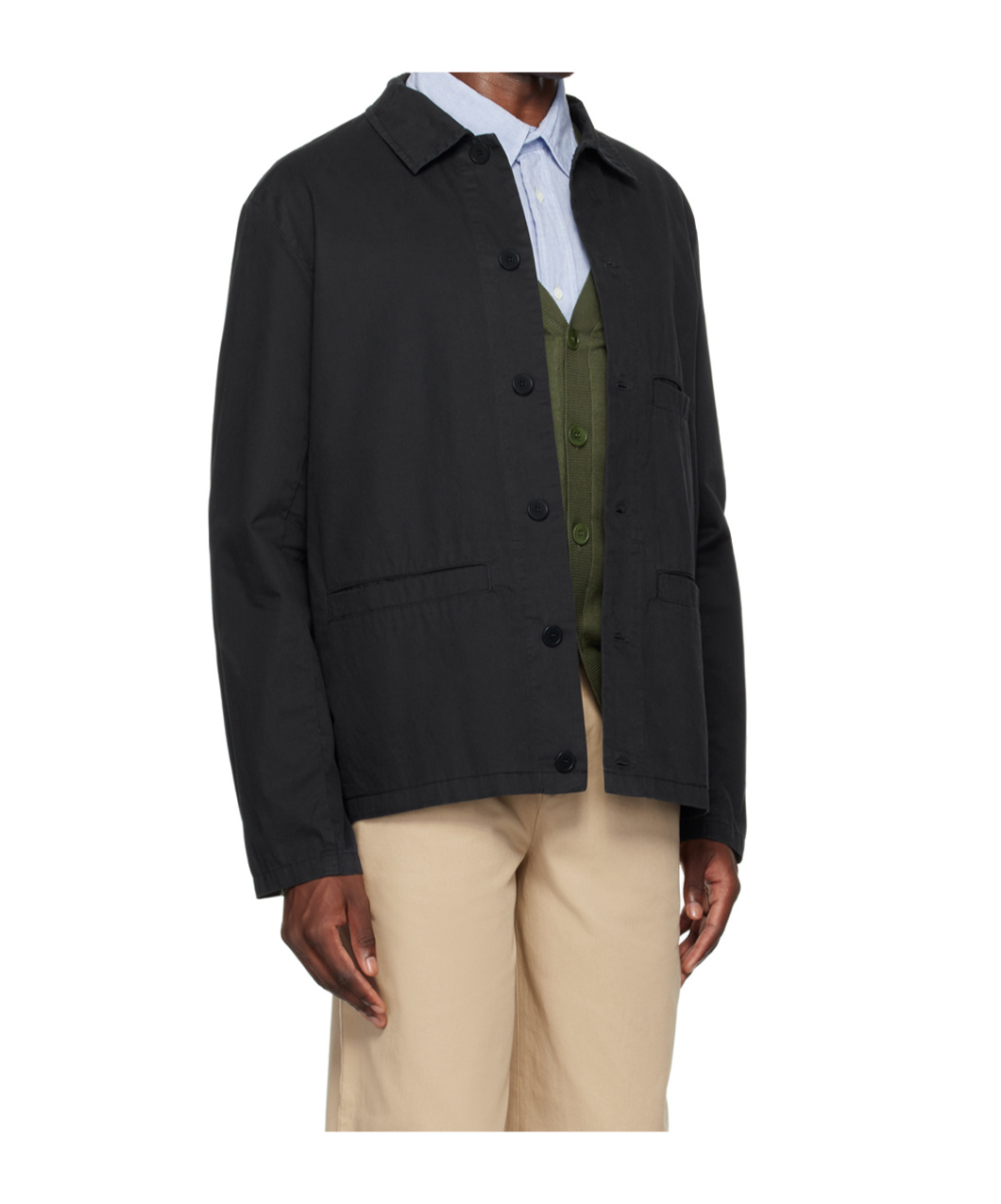 Apc Casual Jacket With Buttons On Front In Black