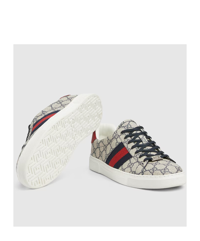 Gucci Ace Sneakers With Web In White