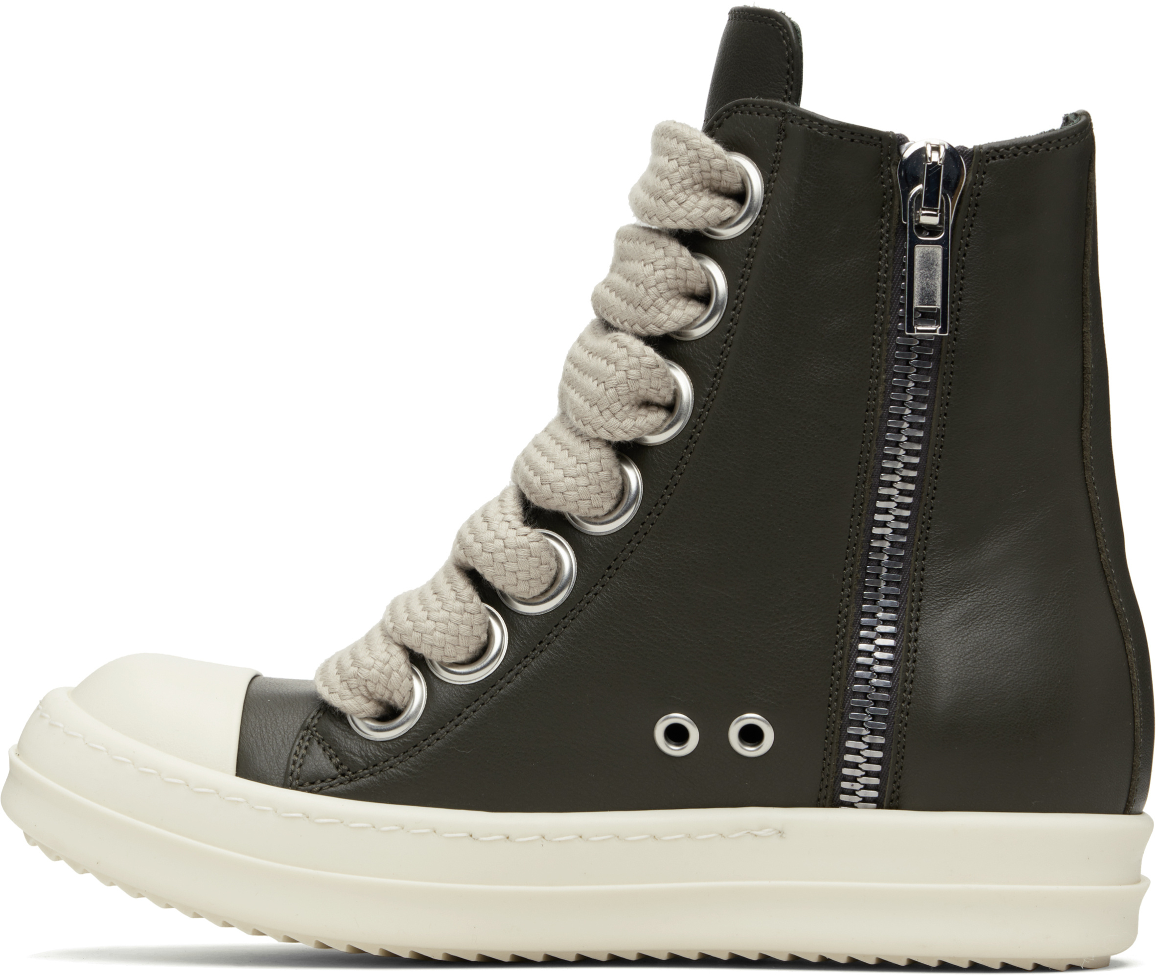 Rick Owens Ssense Exclusive Black Kembra Pfahler Edition Jumbo Lace Sneakers In Black