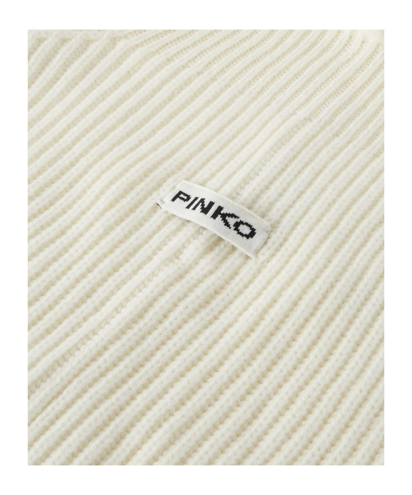 Pinko Ribbed Balaclava Hat In Nude