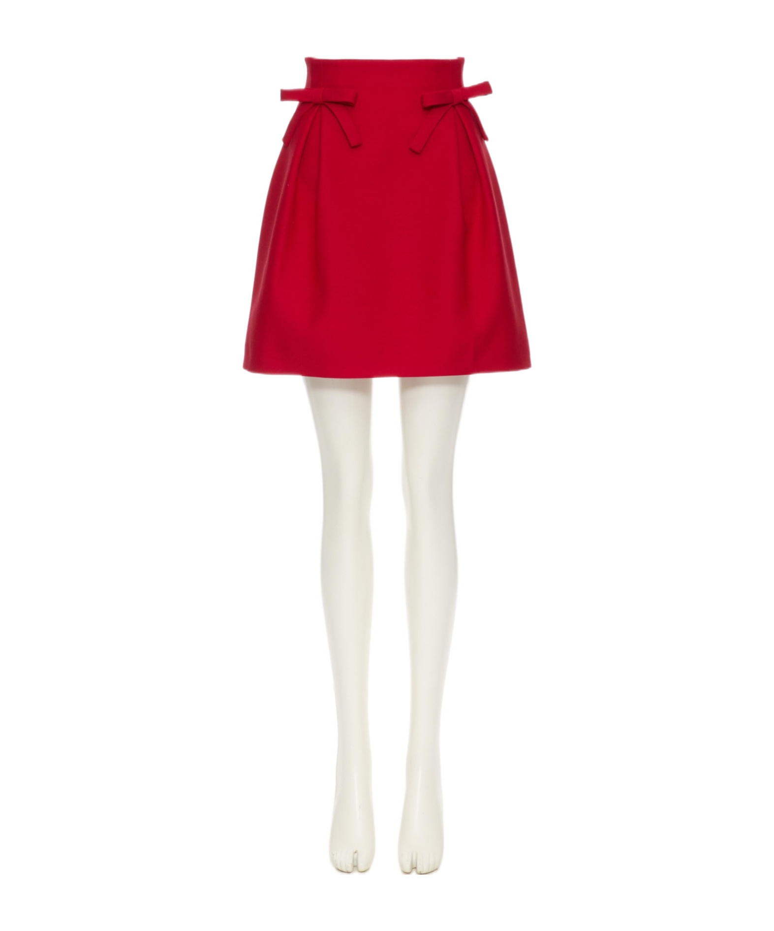 Shop Valentino Bow Skirt In Red