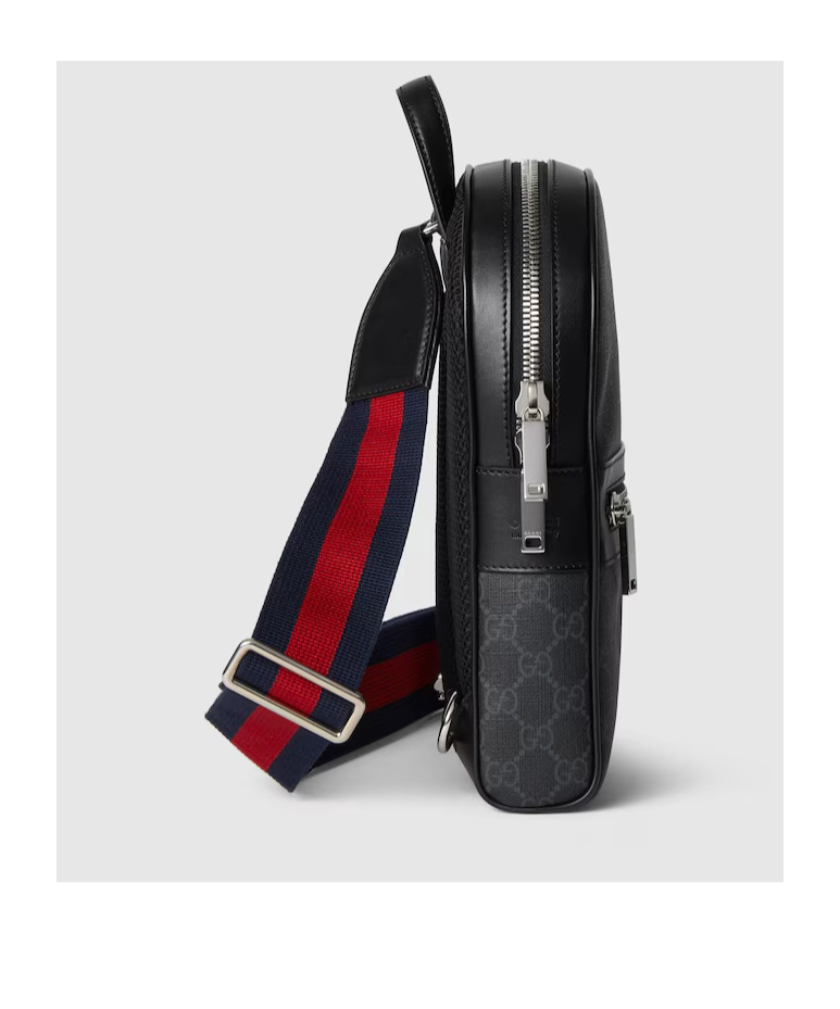 GUCCI MONOGRAM-PATTERN LEATHER BACKPACK 