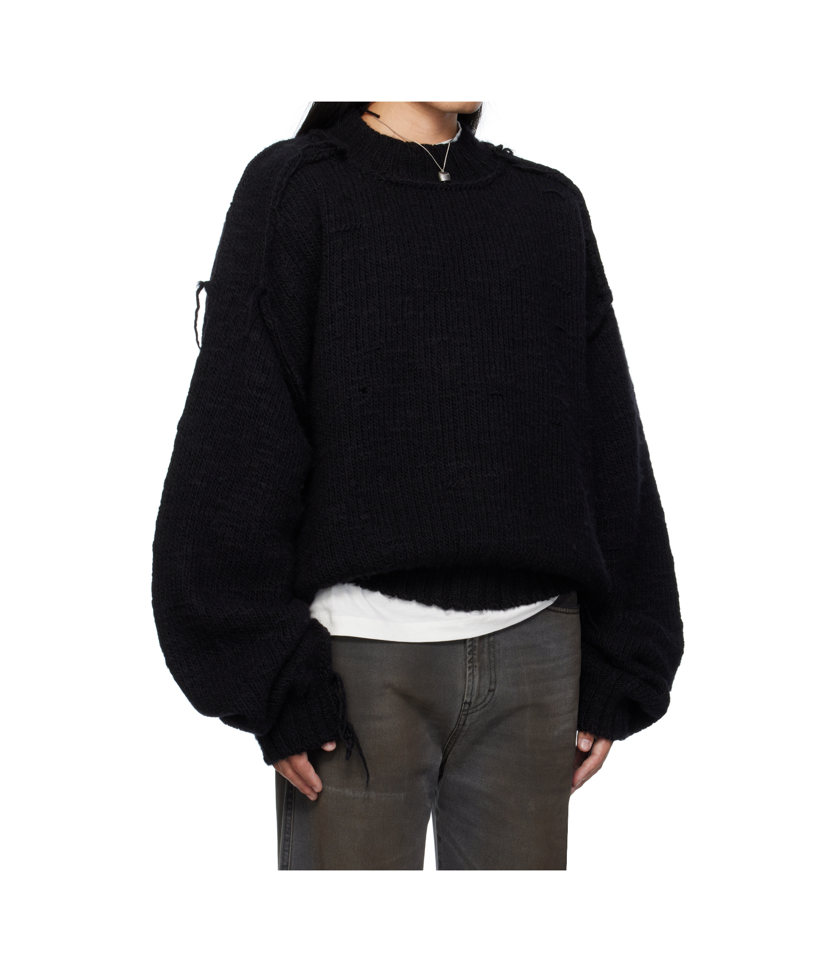 Lu'u Dan Kingpin Knit Sweater In Black