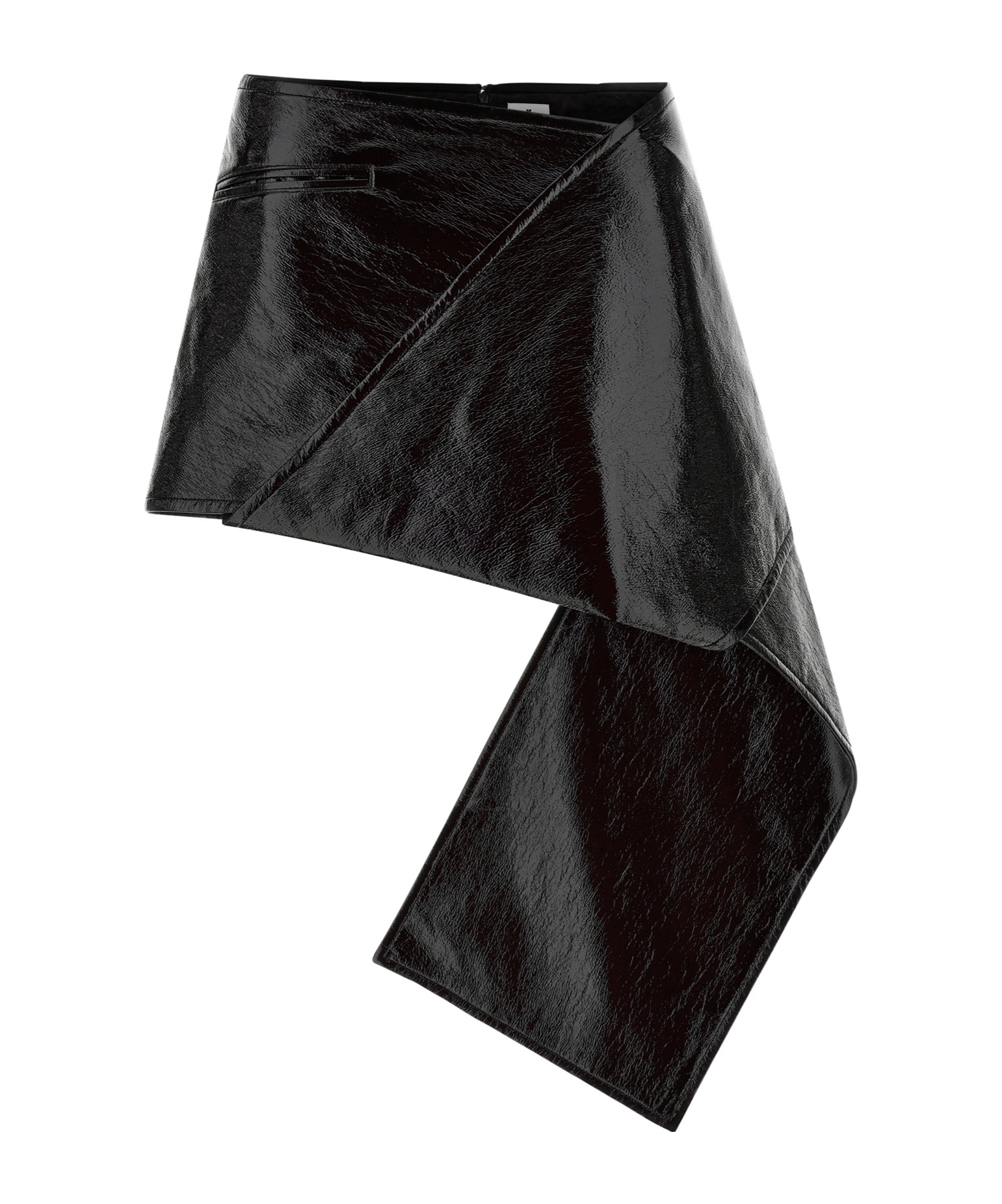 Courrèges Asymmetric High Waist Mini Skirt In Black