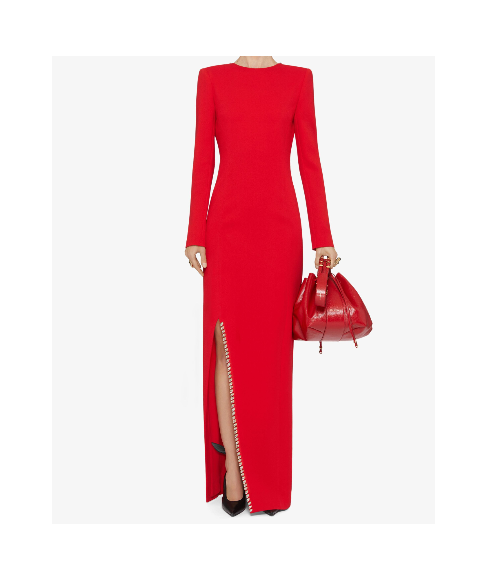 GIVENCHY EVENING DRESS WITH CRYSTALS DETAILS