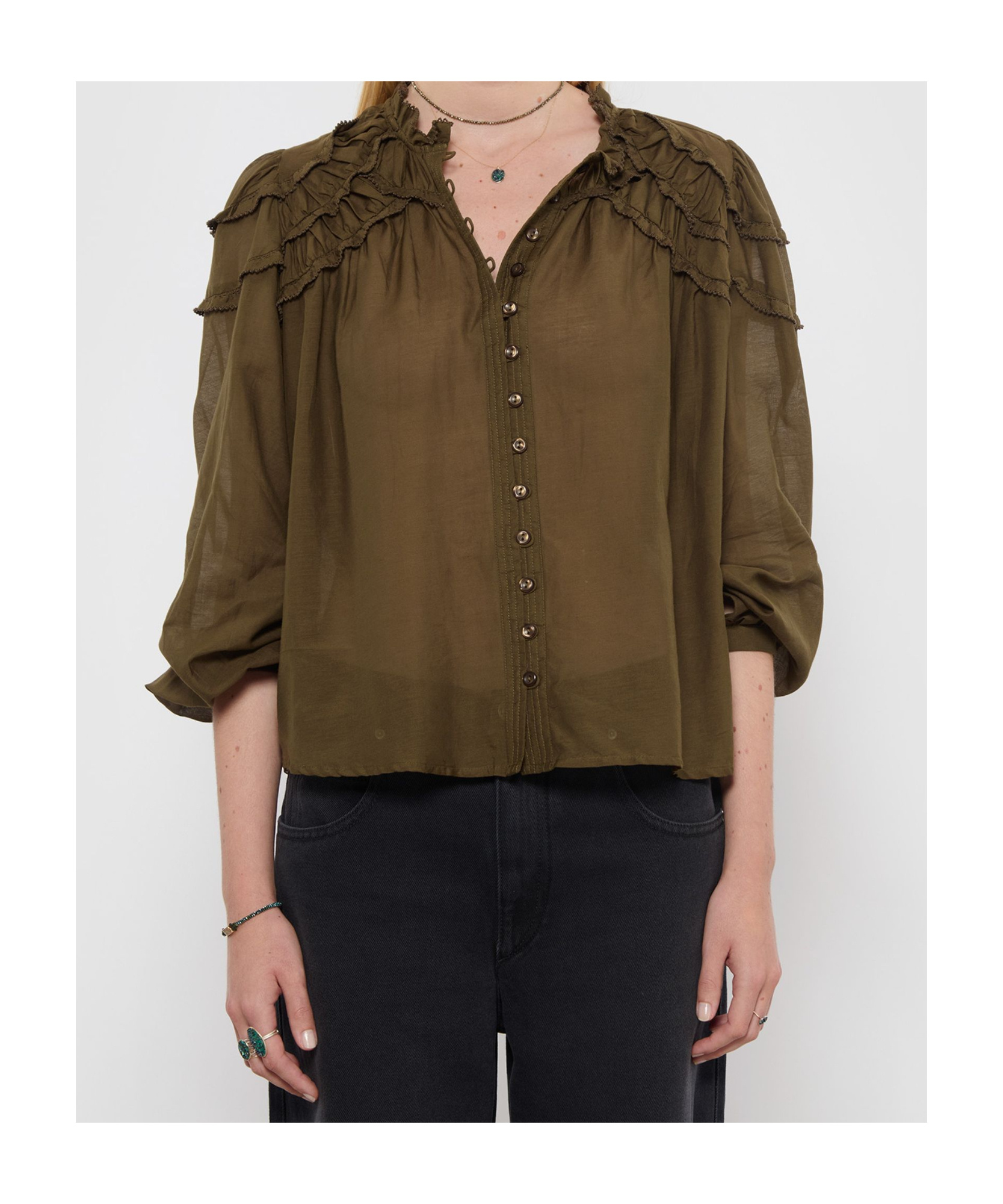 Isabel Marant Étoile Shirt Isabel Marant Etoile Woman Color Kaki In Brown