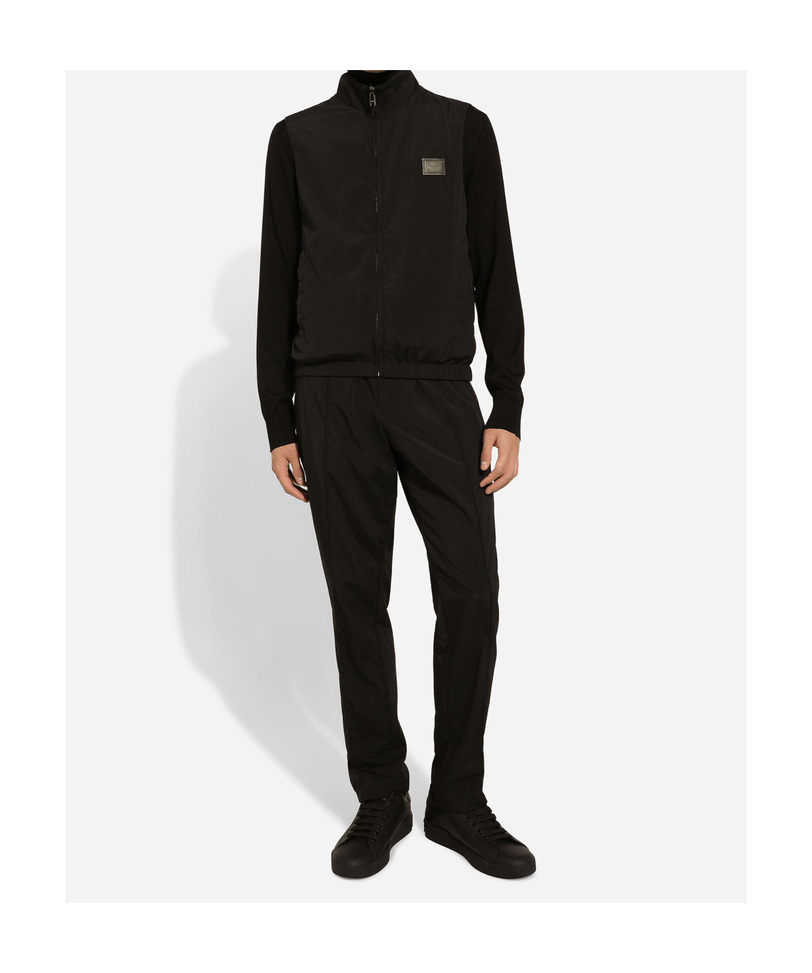 Dolce & Gabbana Logo-plaque Reversible Gilet In Black
