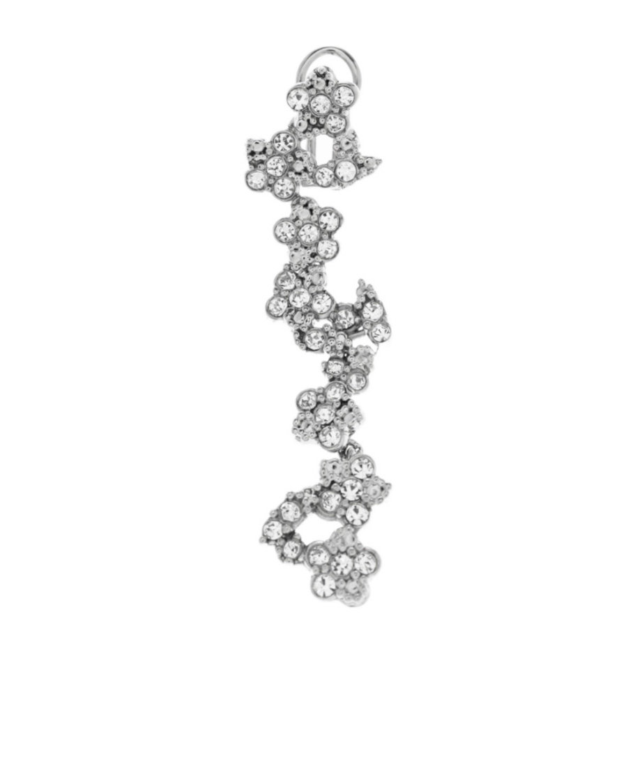 Jil Sander Crystal-embellishment Earrings In Gray