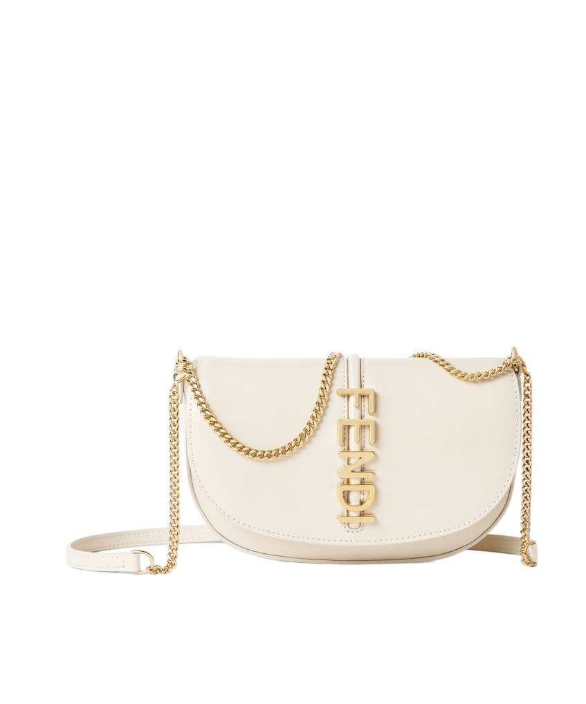 Fendi Graphy Wallet On Chain In White