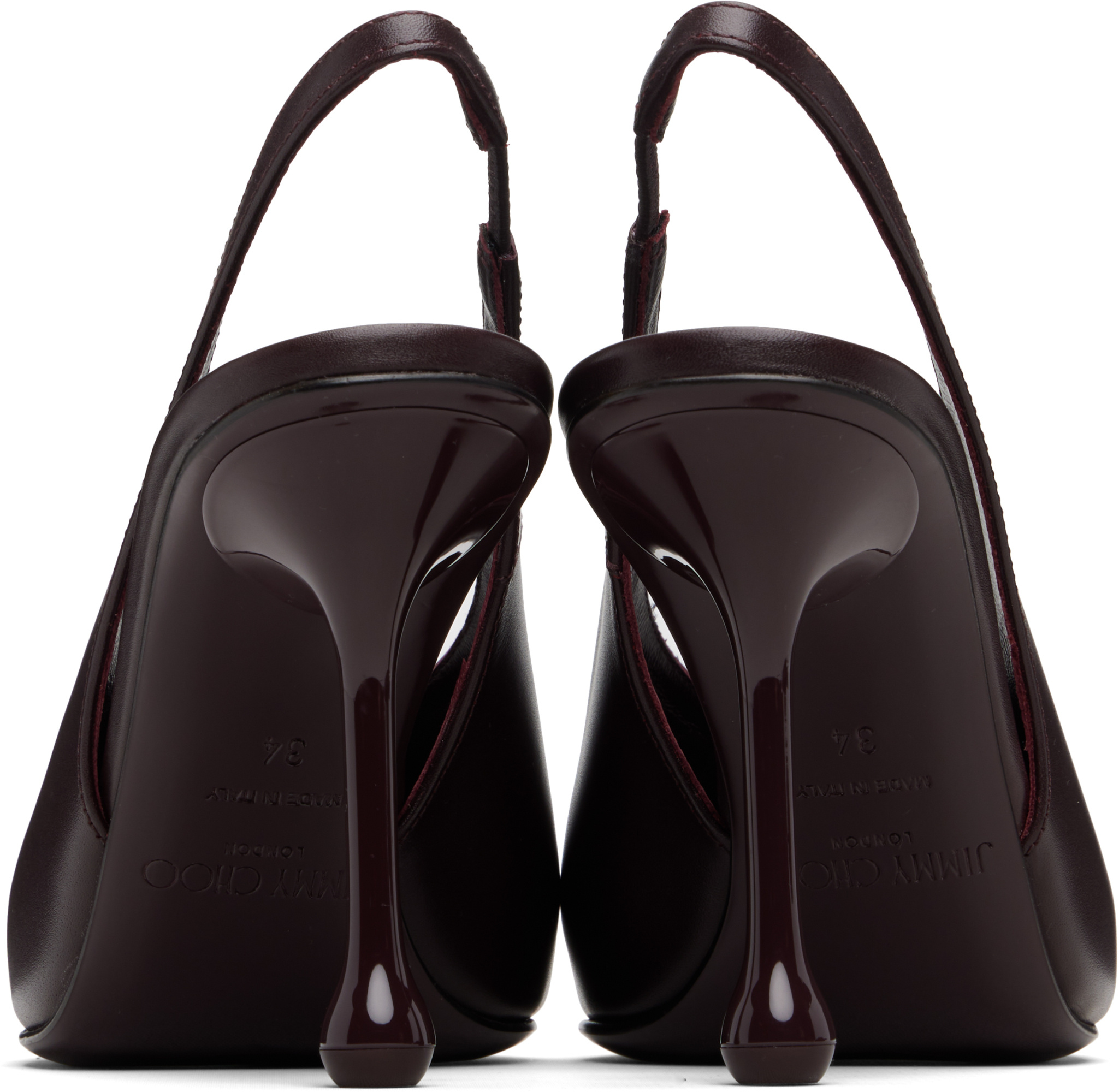 Jimmy Choo Isa 95 High Heels In Burgundy