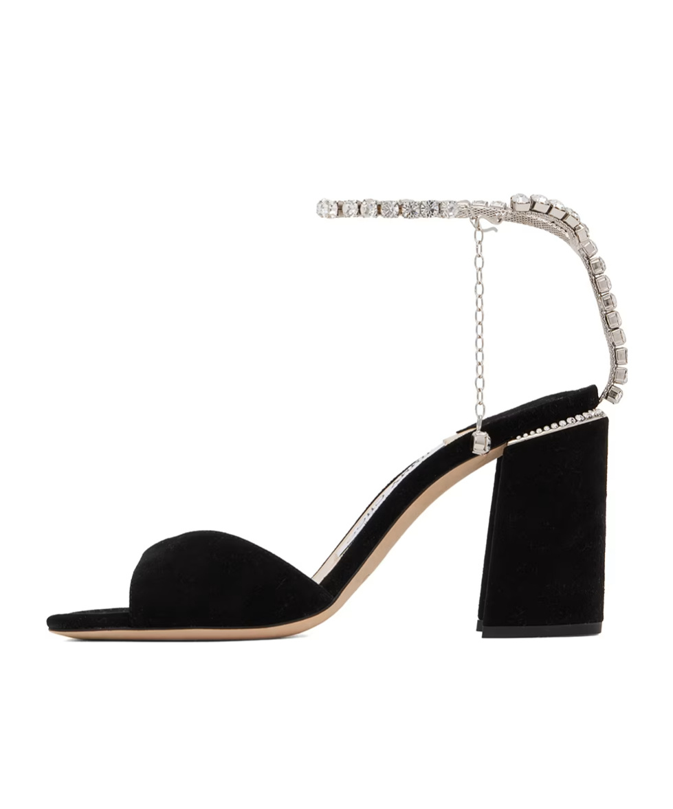 Jimmy Choo Saeda Sandal Block Heel In Black